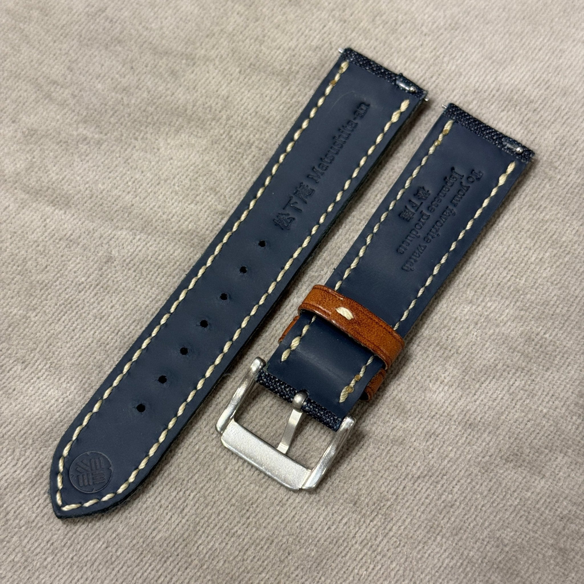 ロイヤルデニム|ネイビー|20 - 18mm - 松下庵