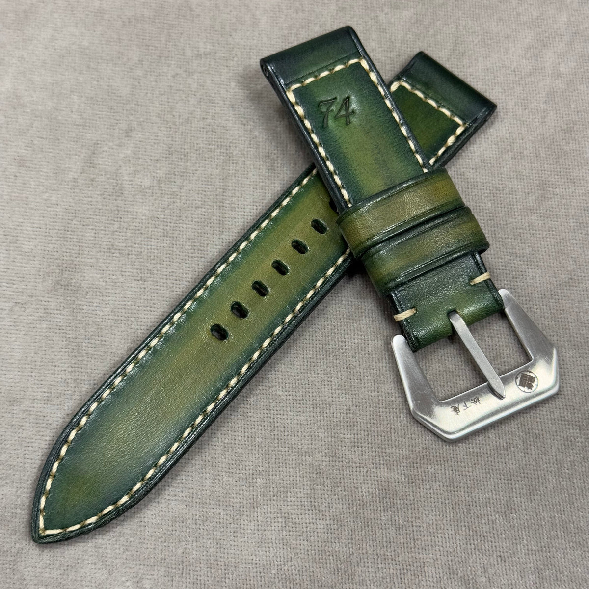 M74 ストラップ|パティーナグリーン|24-24mm – 松下庵 M74 ストラップ|パティーナグリーン|24-24mm – 松下庵