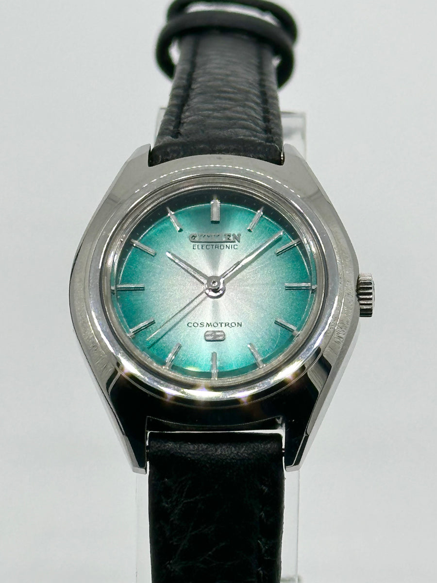 【時計/WATCH】シチズン コスモトロン エレクトリック 緑グラデーション文字盤 電磁テンプ式 1970年代製