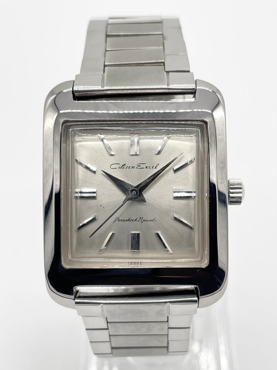 一流の品質 超レア CITIZEN 21石 １９６４年 角形 手巻き 腕時計 EXCEL ...