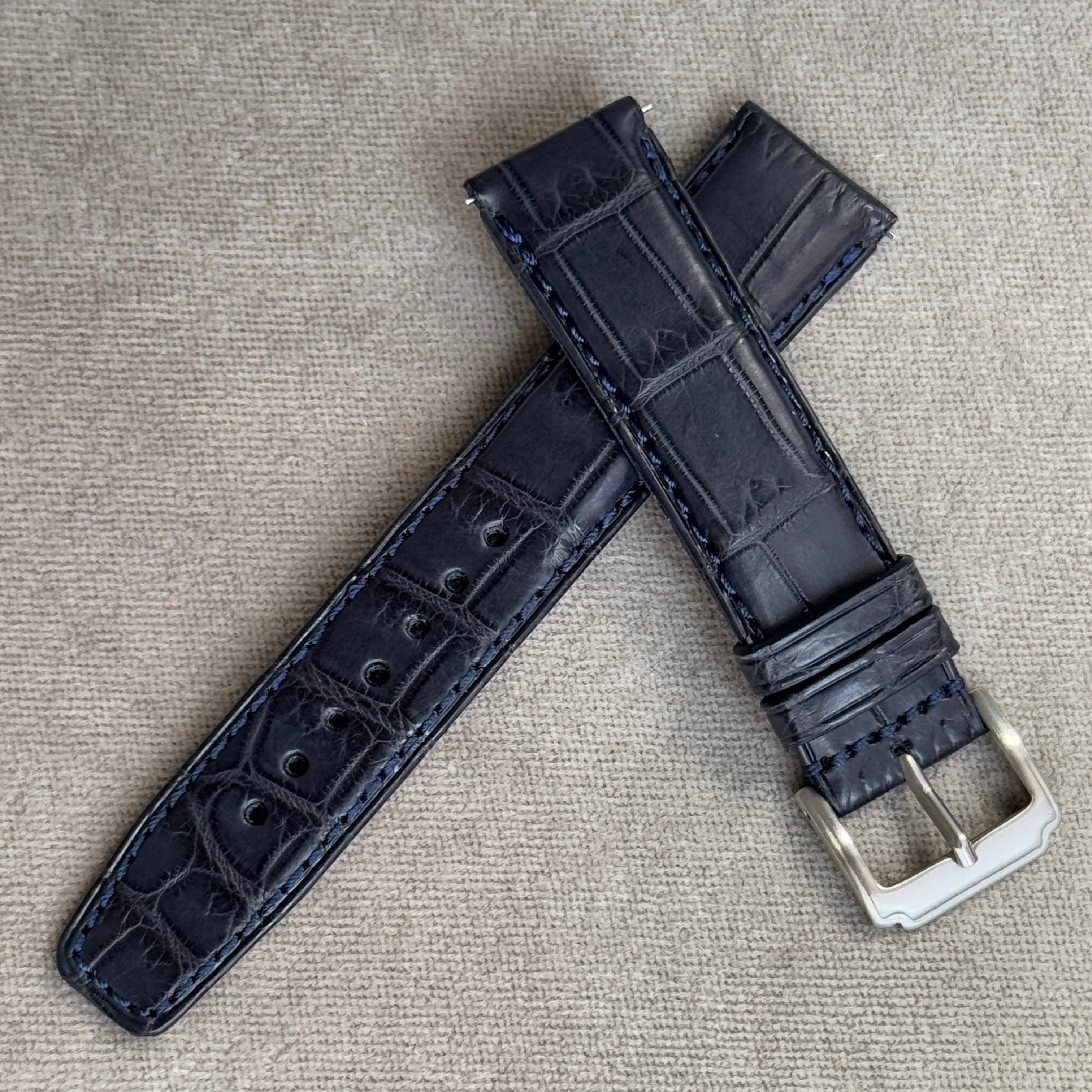 クロコダイル｜マットネイビー｜20-18mm – 松下庵