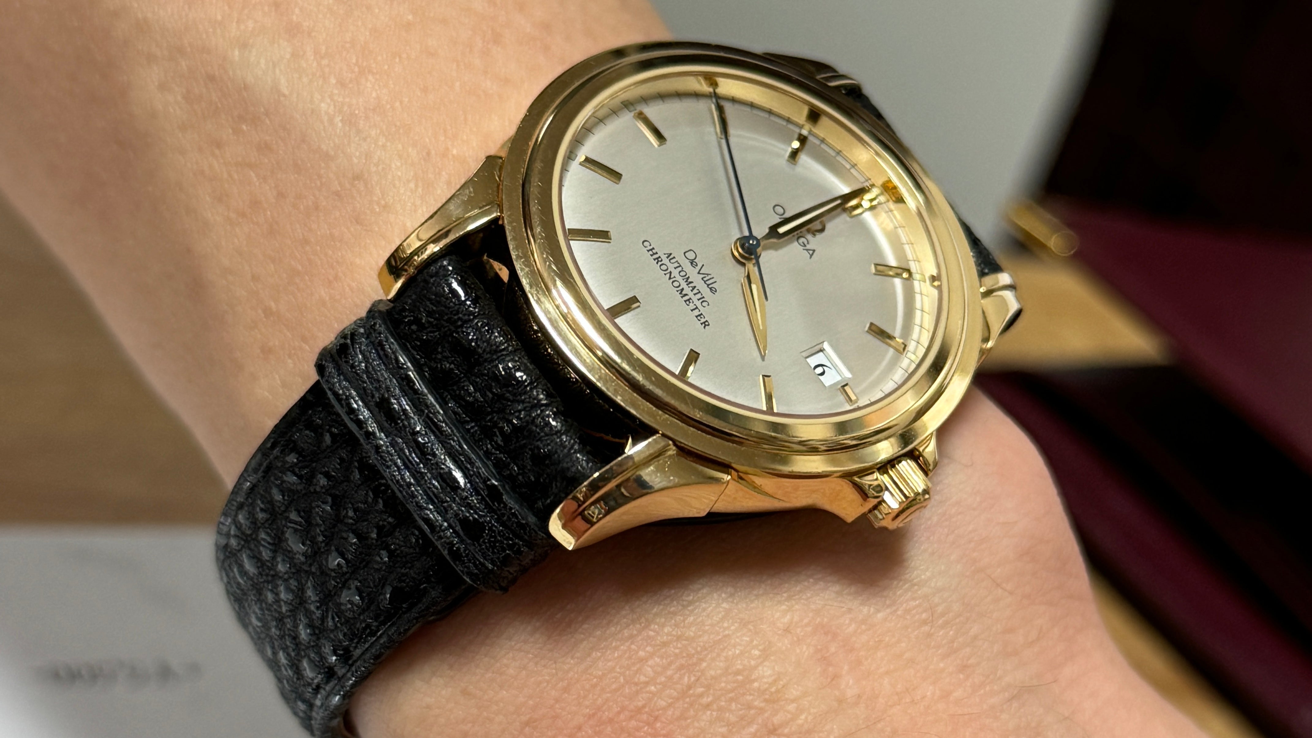 Omega Deville｜黒桟革 極 ブラック