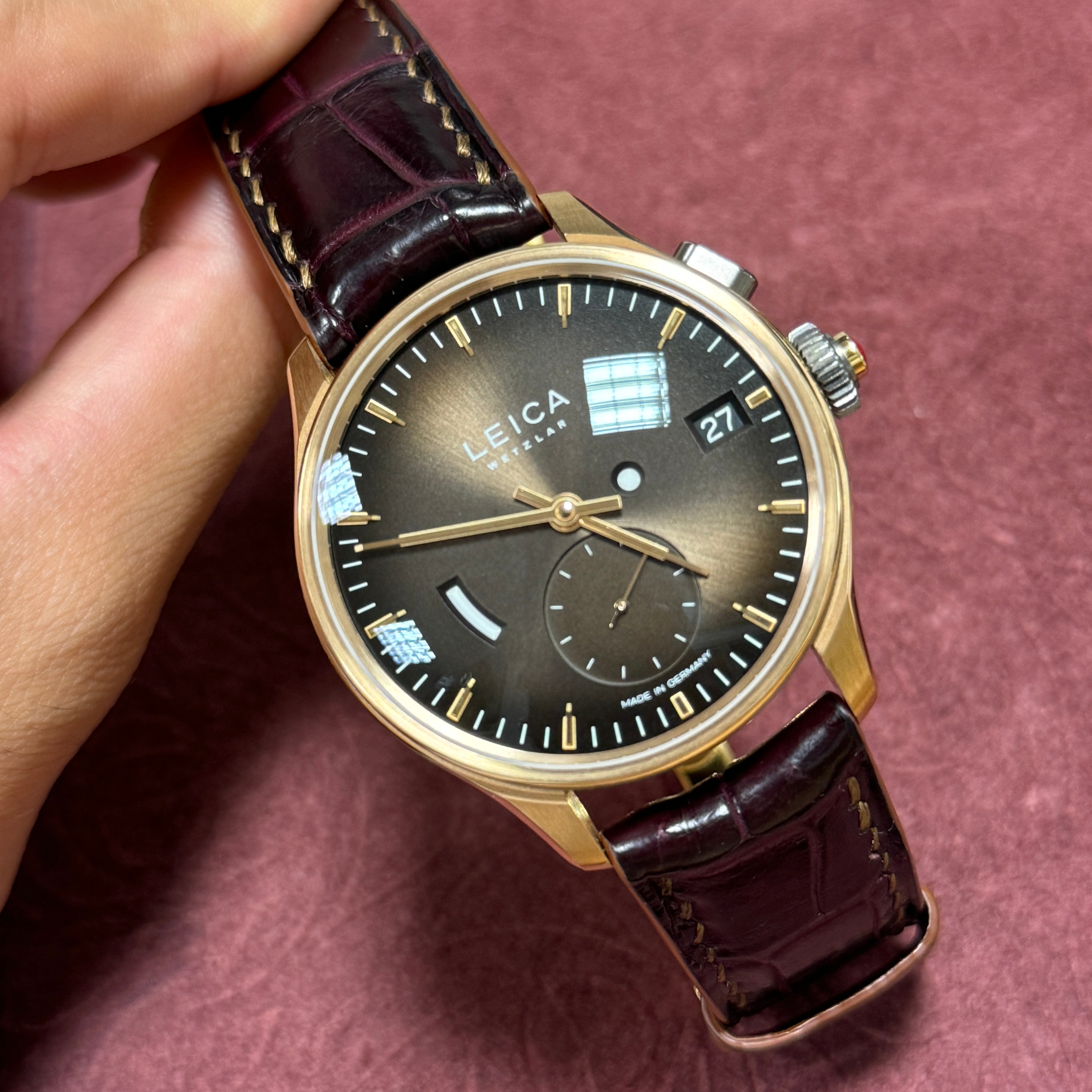 Leica ZM 1 Gold Limited Edition｜マットクロコダイル ダークワイン