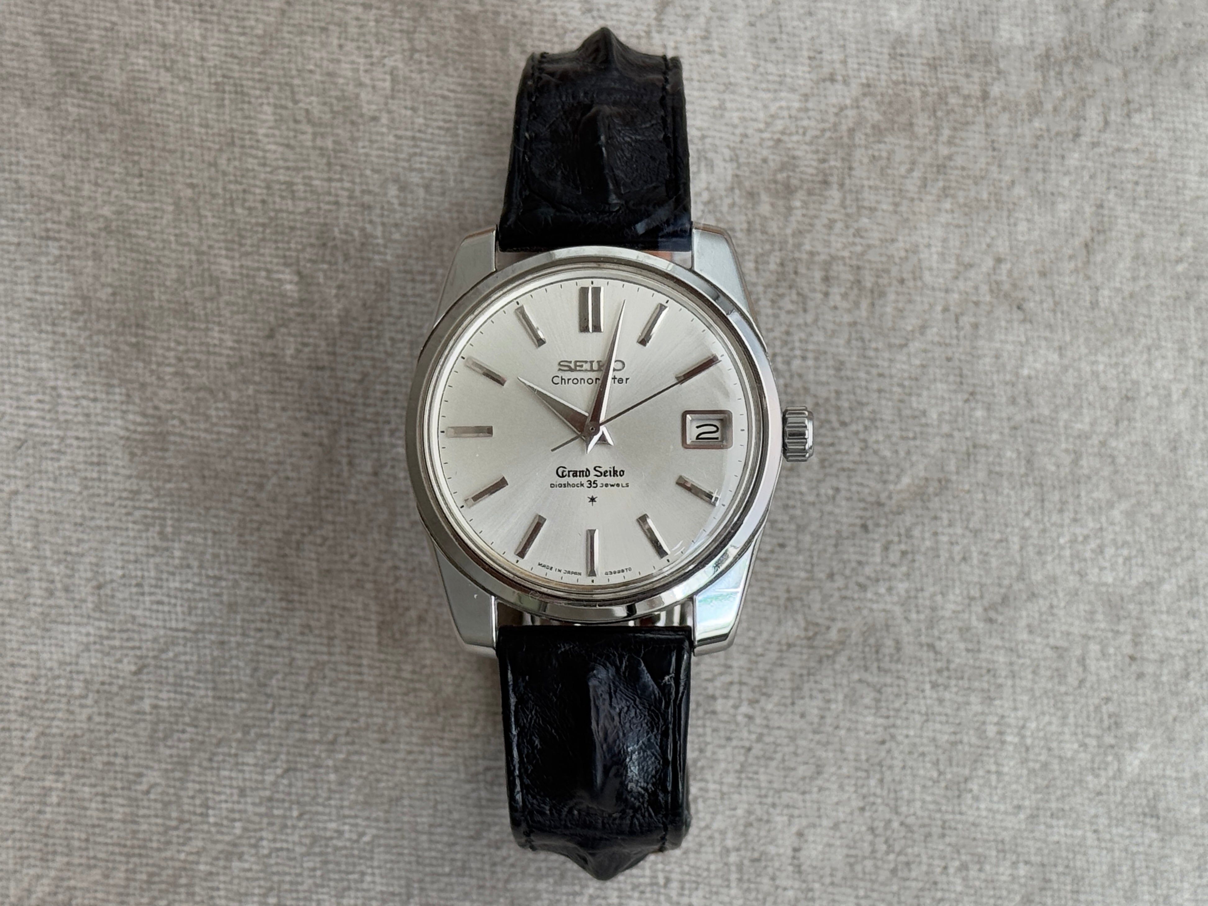 Grand Seiko 57GS｜マットクロコダイル 背ワニ ブラック – 松下庵