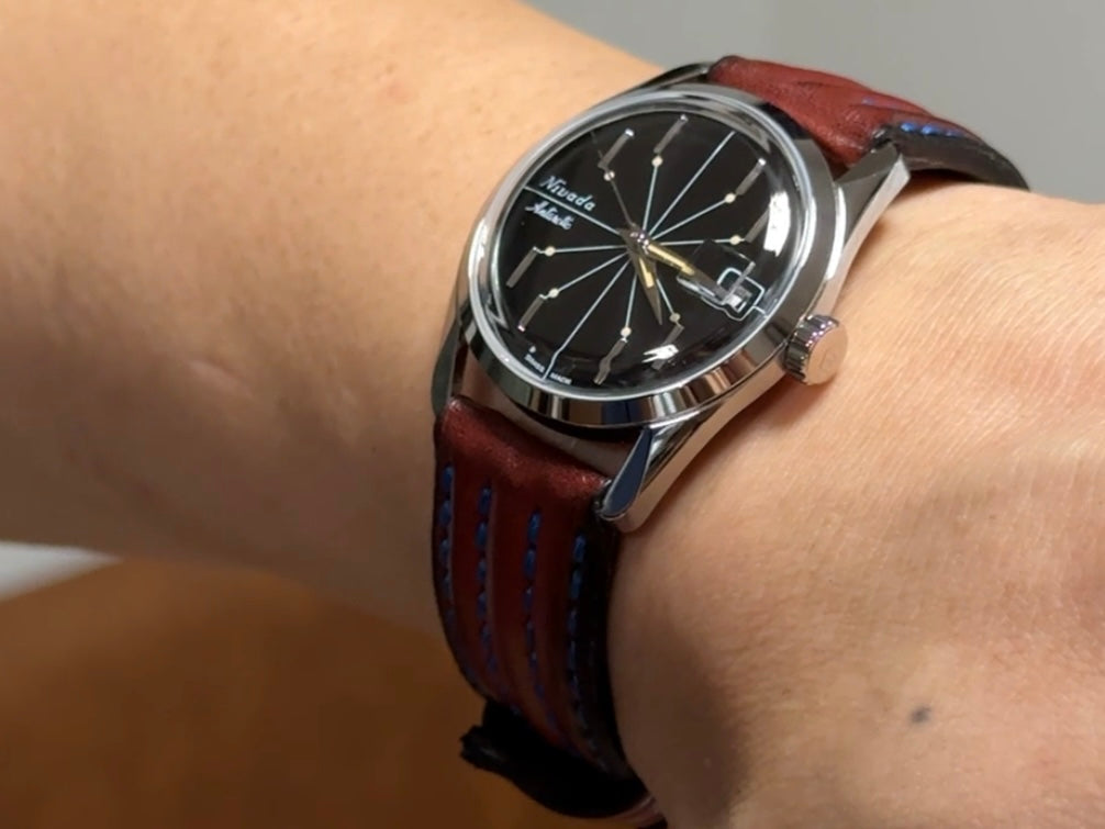 Nivada Grenchen Spider 35｜イタリアンレザー レッド