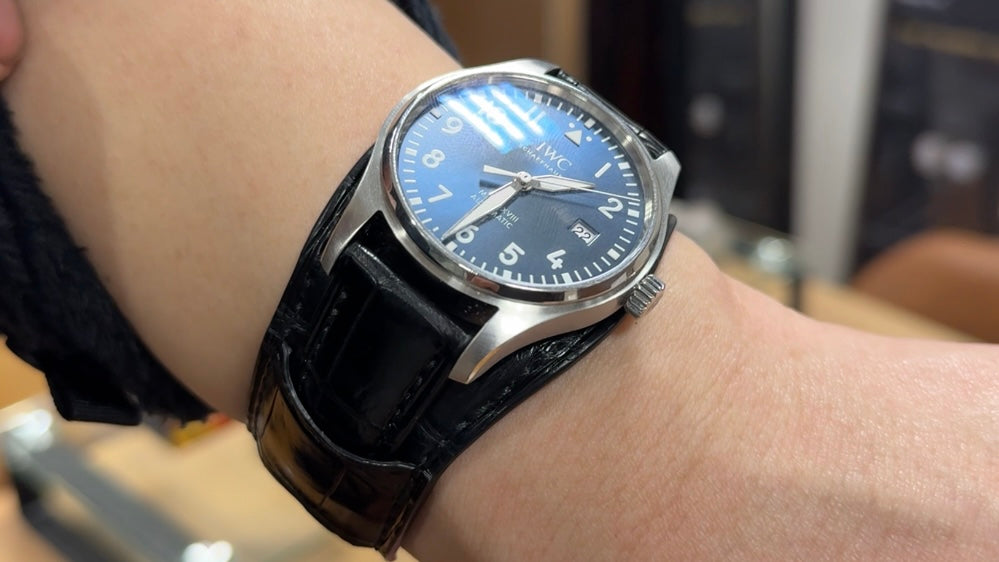 IWC Mark XVIII｜台座カスタム マットクロコダイル ブラック