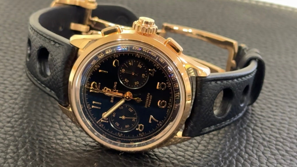 Breitling Premier B15 Duograph｜フレンチカーフ ノワール