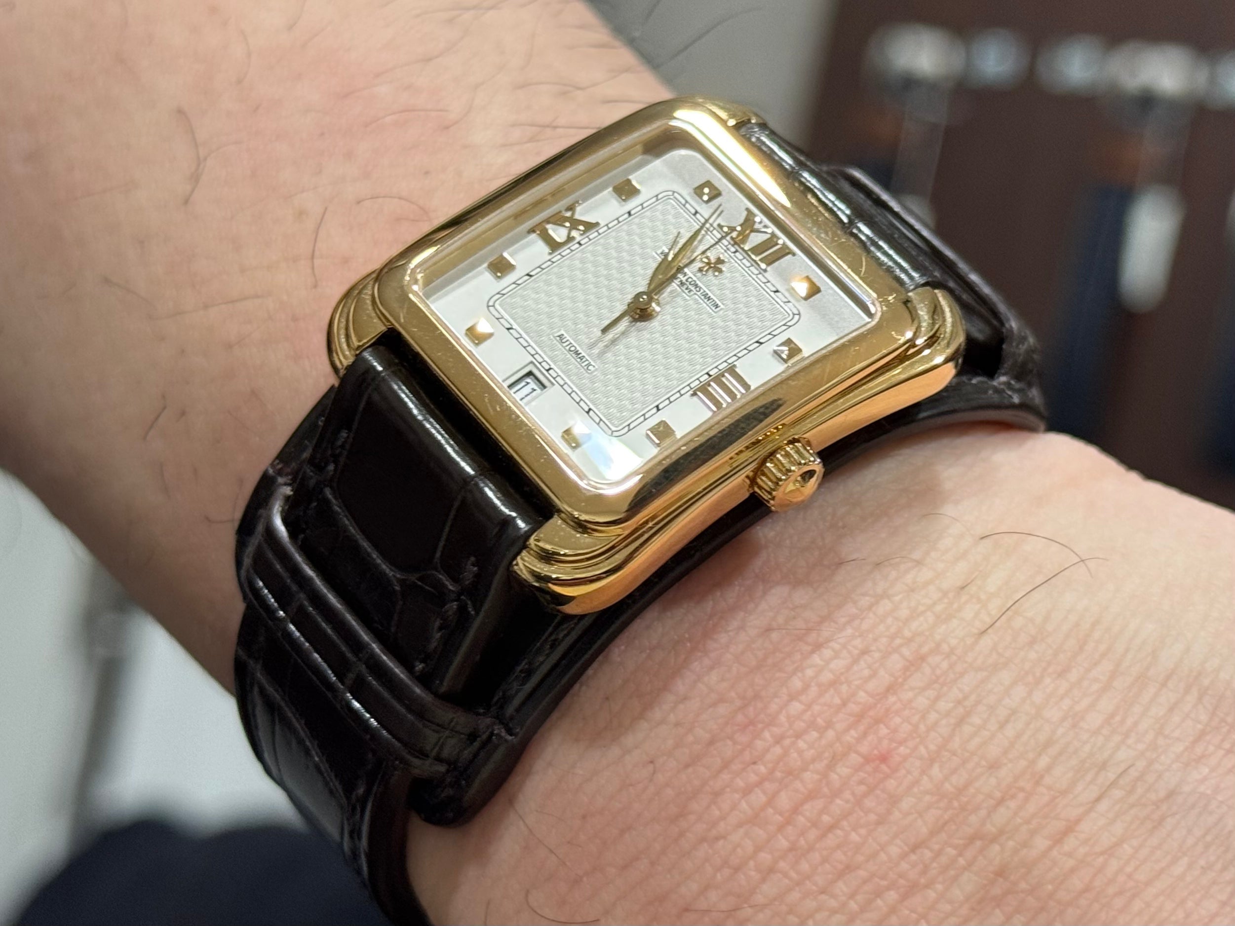 Vacheron Constantin Toledo｜ショートプロテクターカスタム マットクロコダイル ダークブラウン