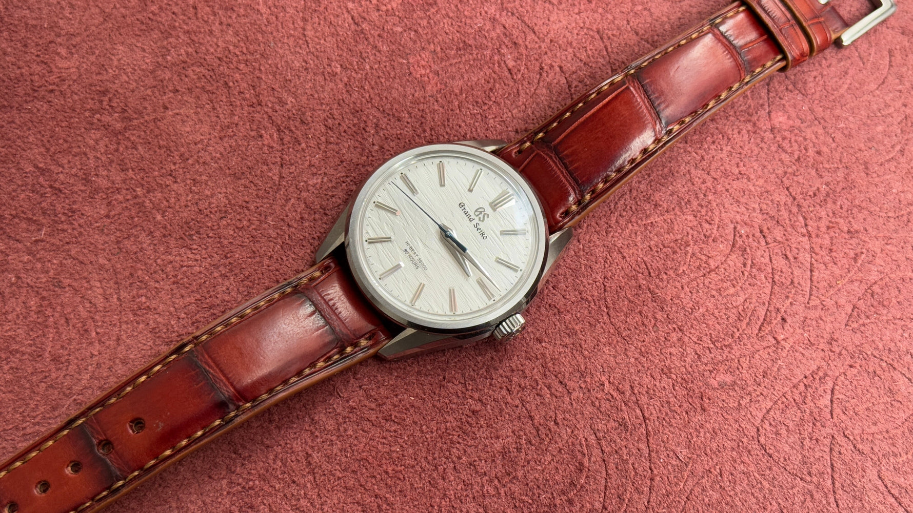 Grand Seiko 白樺｜マットクロコダイル レッドブラウン
