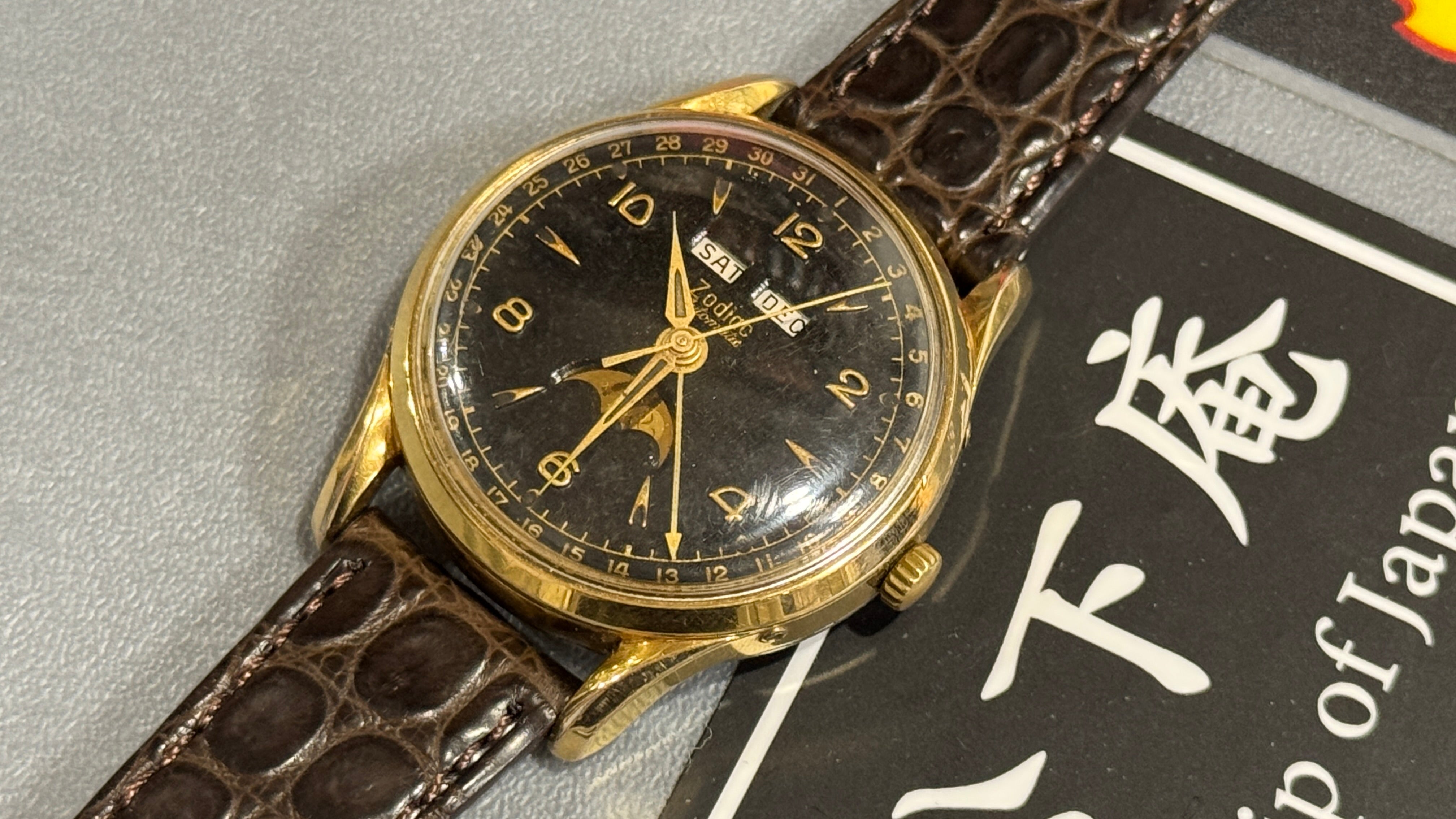 Zodiac Vintage｜+MIJ｜セカンドライン クロコダイル ダークブラウン