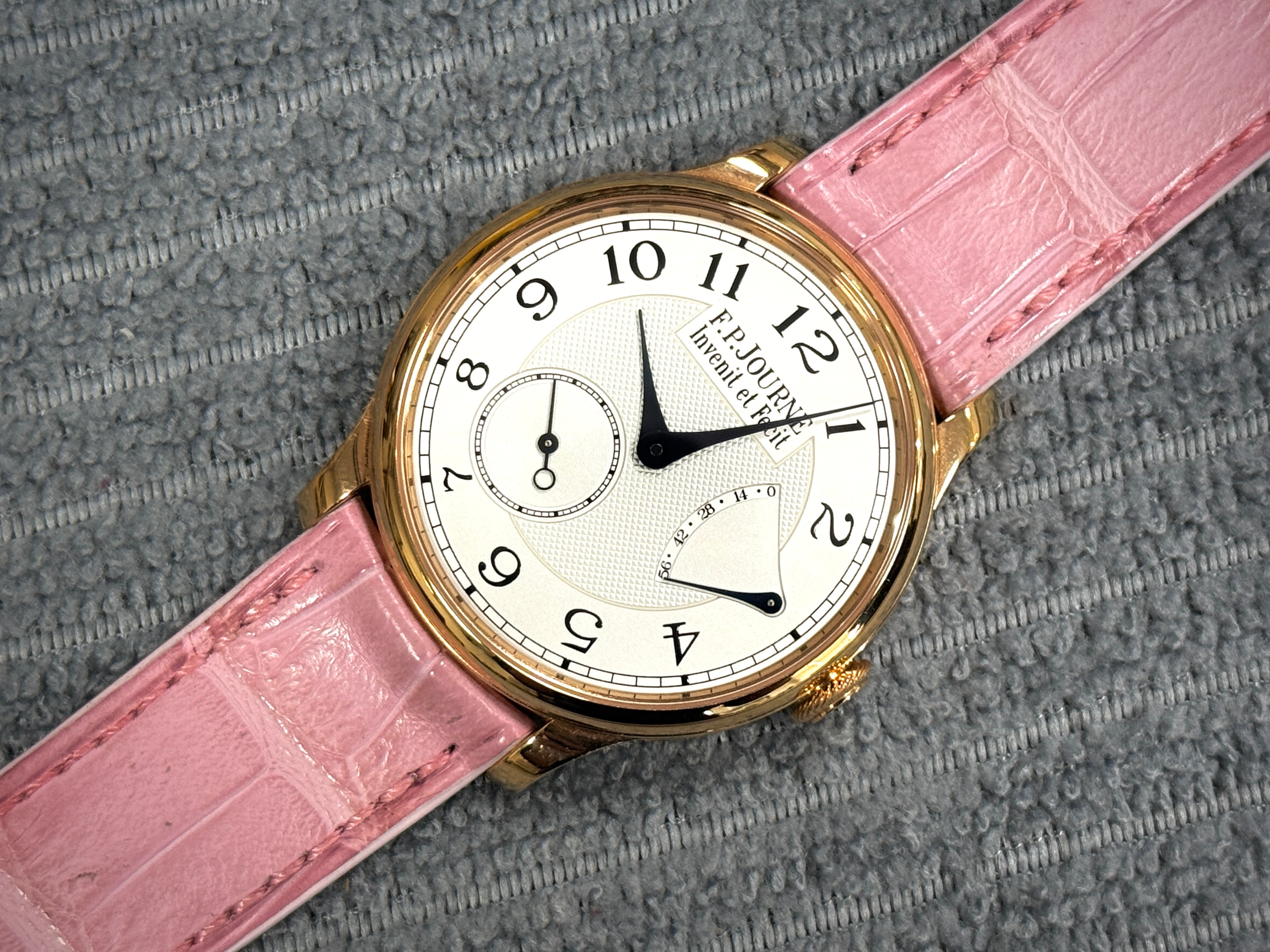 【製作事例】F.P.Journe Chronomètre Souverain × クロコダイル・マットピンク - 松下庵