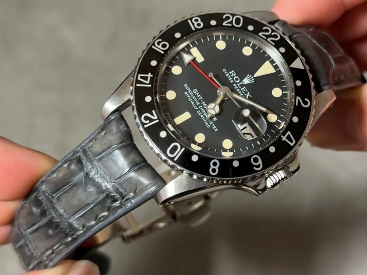 【製作事例】ロレックス GMTマスター × 墨染クロコダイル - 松下庵