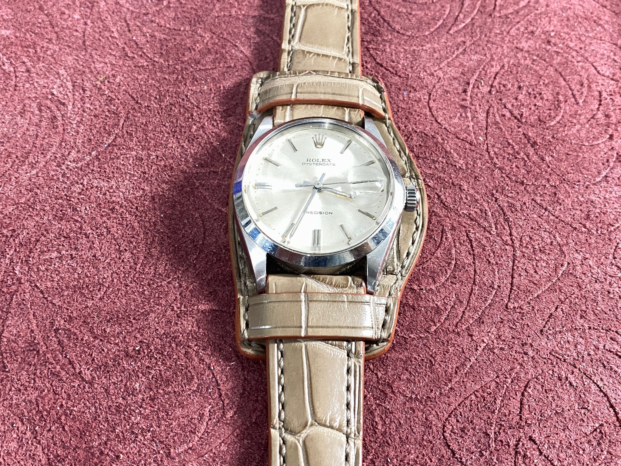 【製作事例】ロレックス オイスターデイト × クロコダイル・エトープ（バックプロテクター仕様） - 松下庵