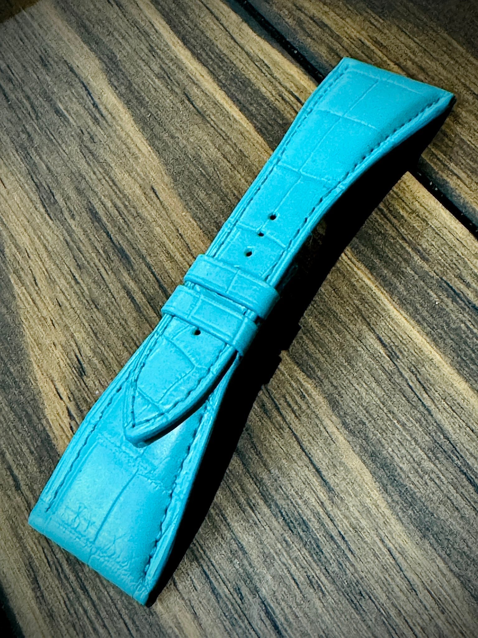 【製作事例】ロジェ・デュブイ ゴールデンスクエア × ターコイズブルーオーダーストラップ - 松下庵