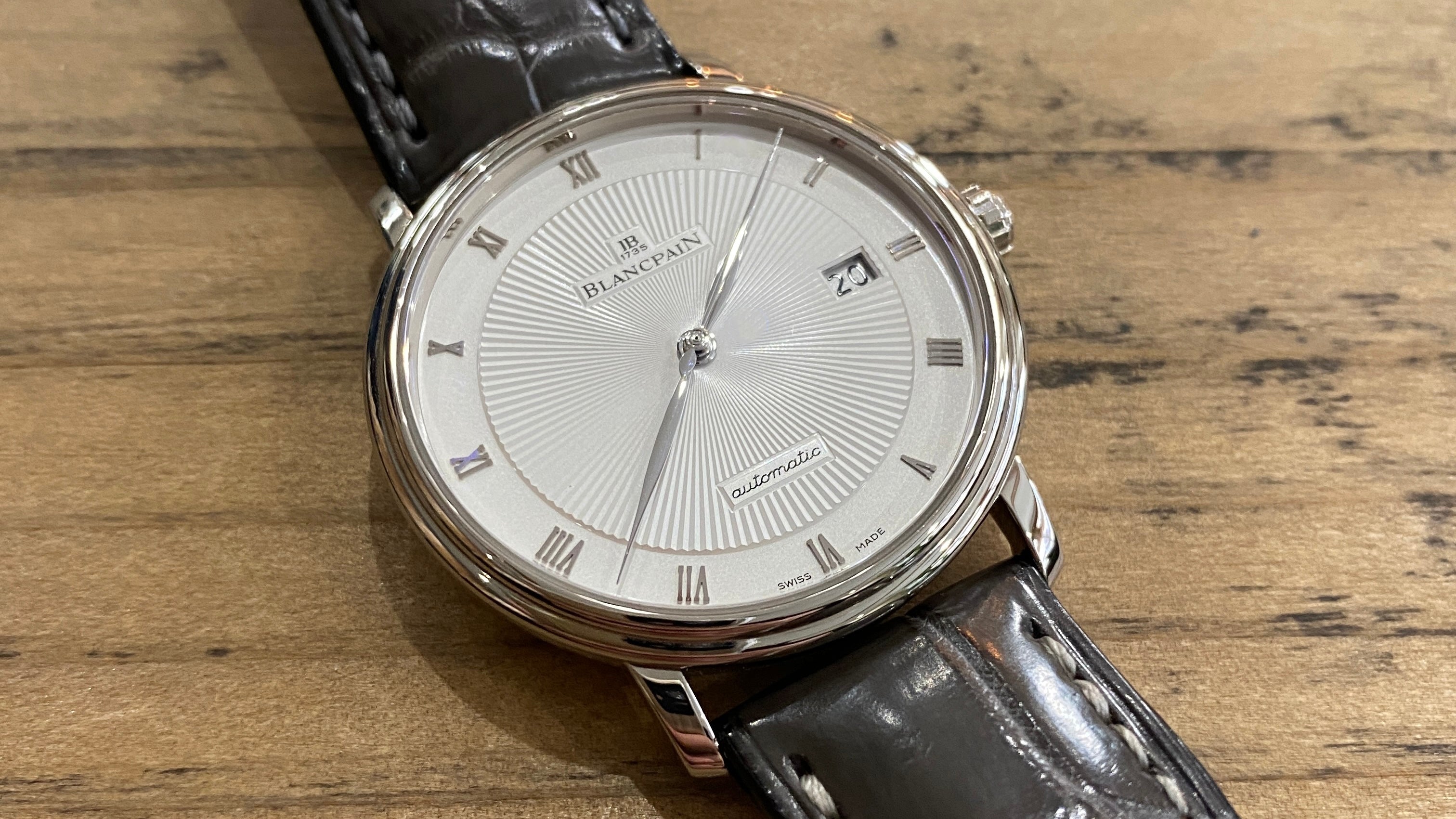 【製作事例】ブランパン ヴィルレ ウルトラスリム × チャコールグレー クロコダイル - 松下庵