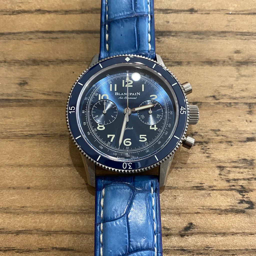 【製作事例】ブランパン エアコマンド × 藍染 スモールクロコダイル - 松下庵