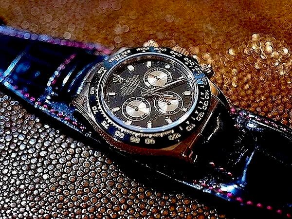 〇純正 ROLEX DAYTONA 116515LN クロコダイル YZ5195 Rolex Cosmograph Daytona 116515LN｜クロコダイル マットブラック