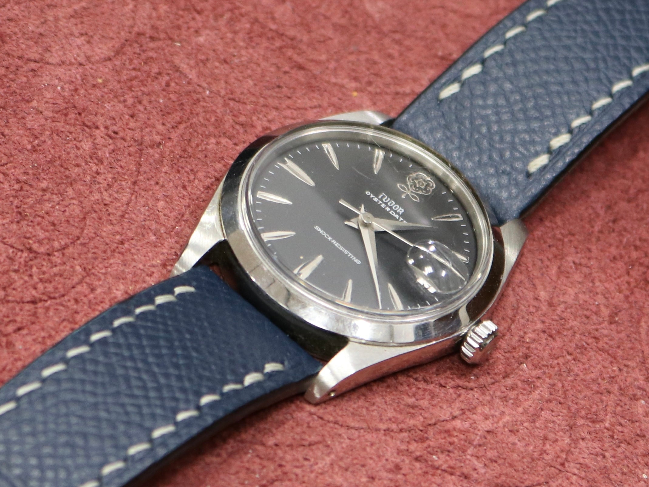 【製作事例】TUDOR 7962 デカバラ × フレンチカーフ ネイビー - 松下庵