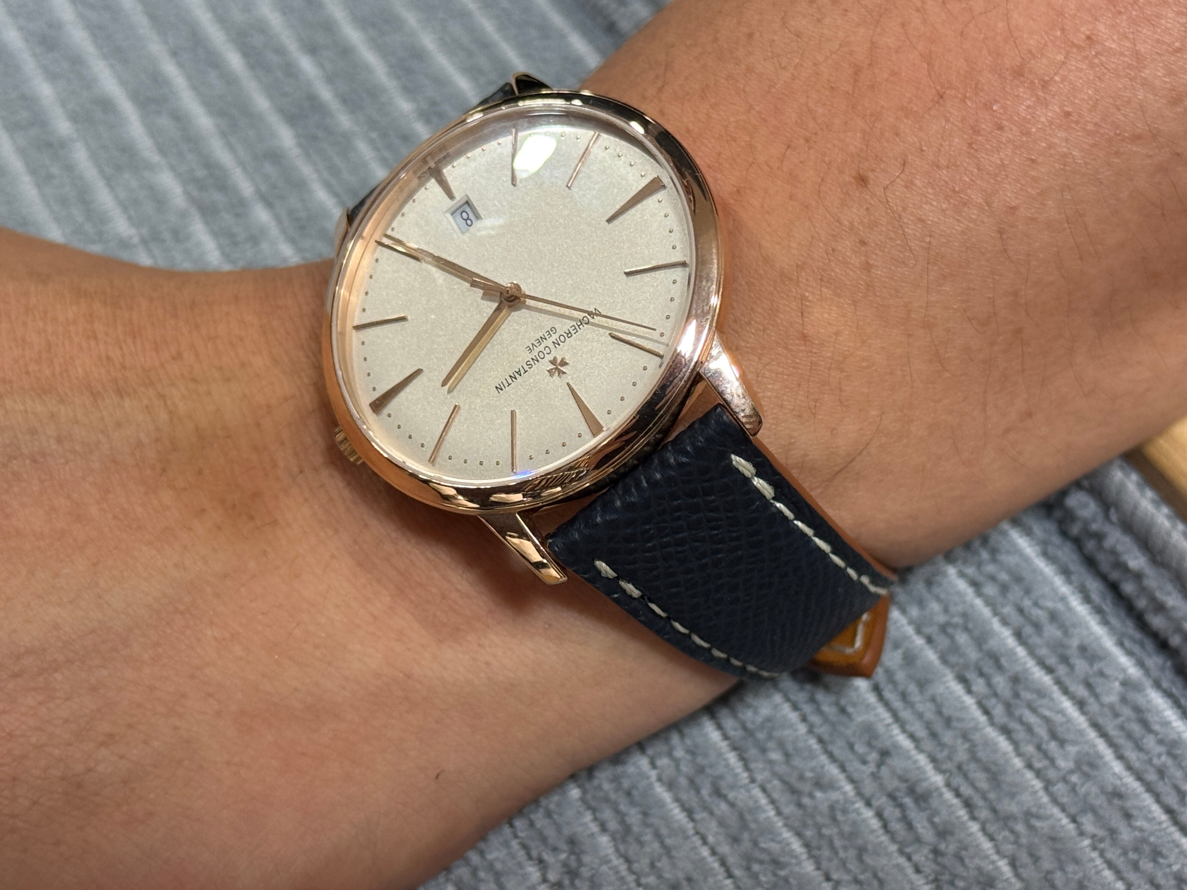 【製作事例】Vacheron Constantin Patrimony × フレンチカーフ（ネイビー） - 松下庵