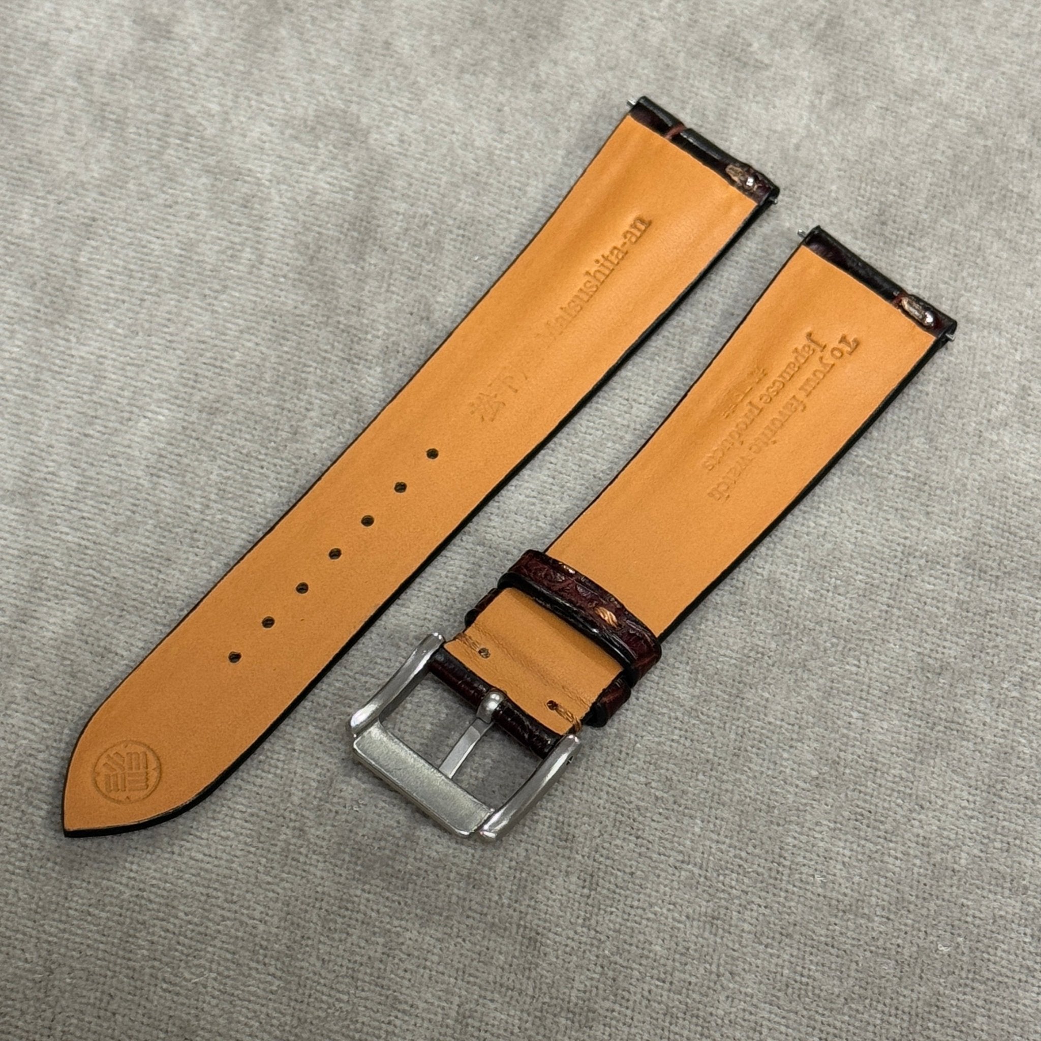 クロコダイル｜パティーヌレッドブラウン｜22 - 18mm - 松下庵