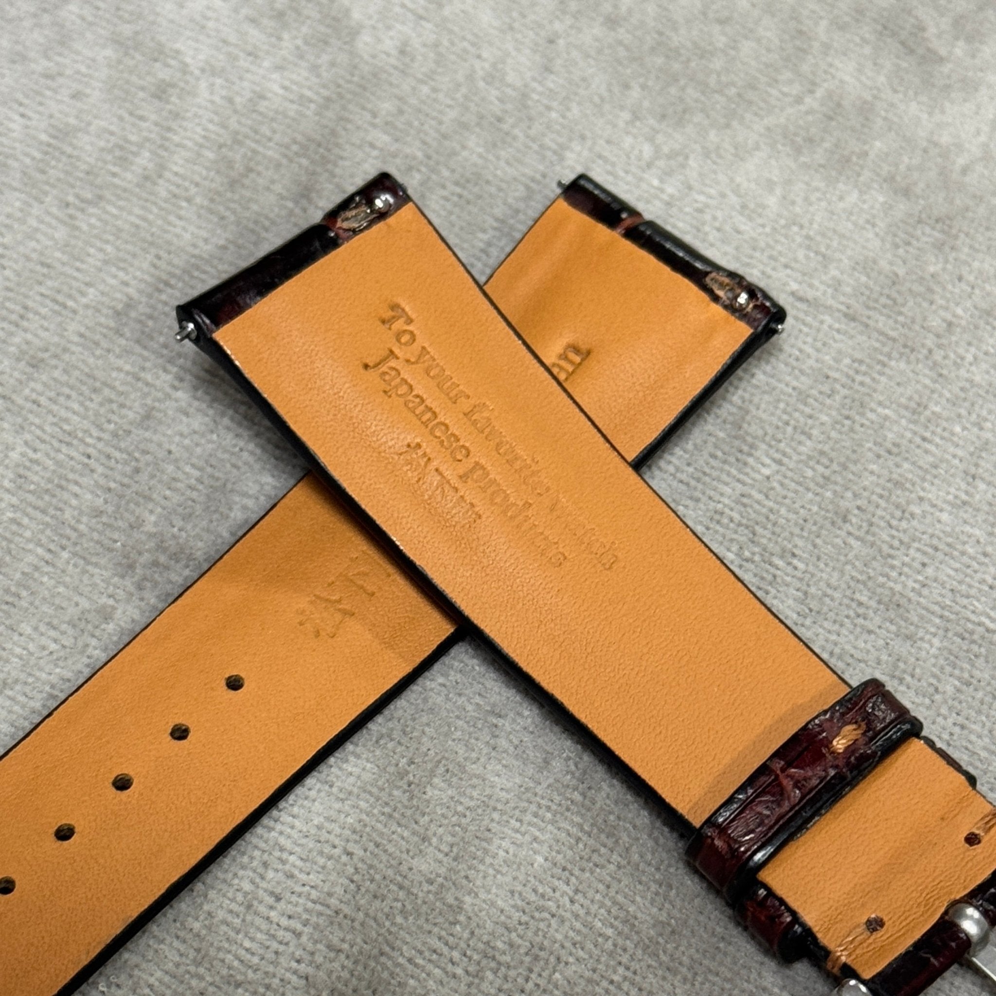 クロコダイル｜パティーヌレッドブラウン｜22 - 18mm - 松下庵