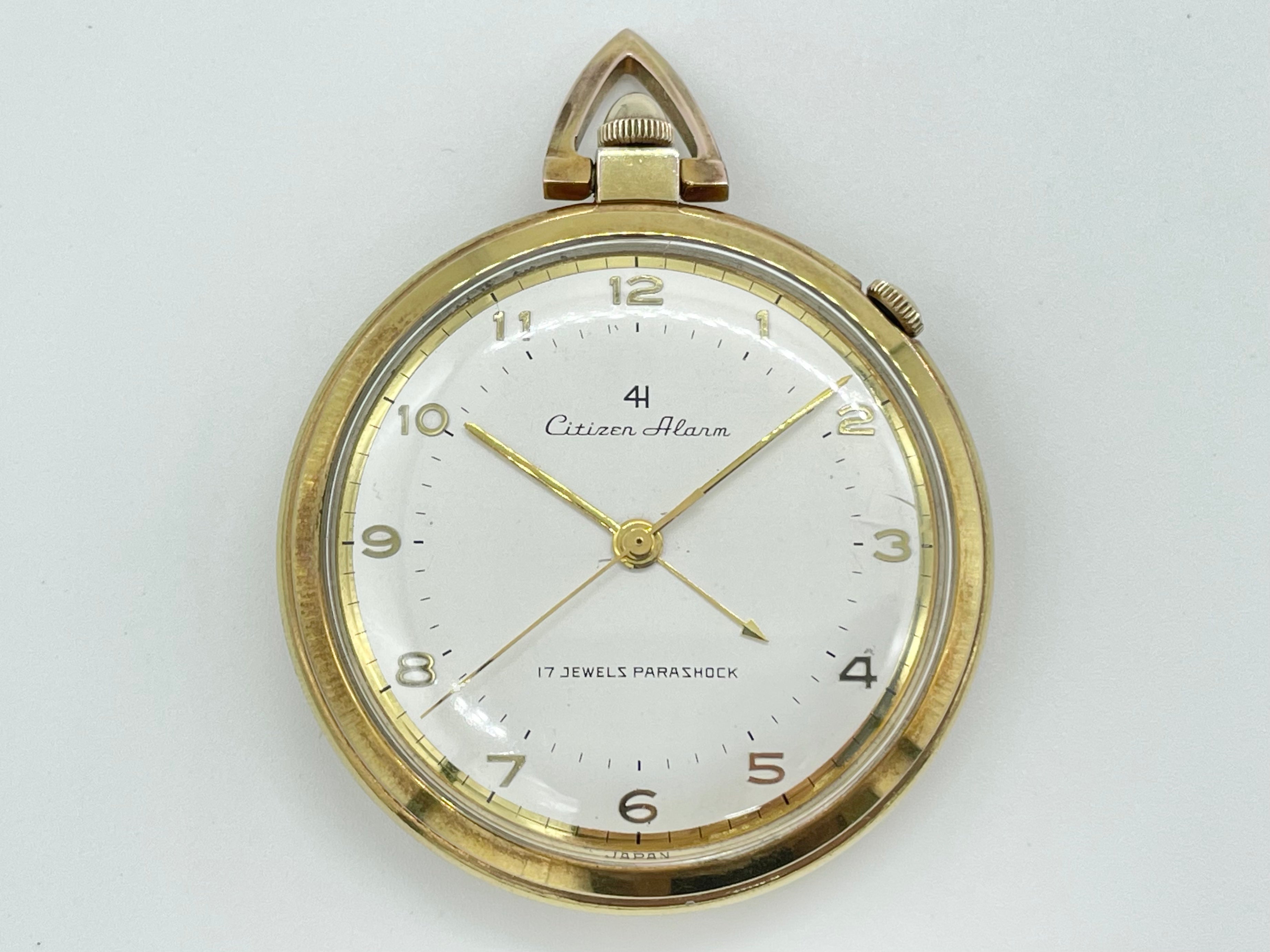 【時計/WATCH】シチズン アラーム センターセコンド 懐中時計 手巻き 17石 1960年代製