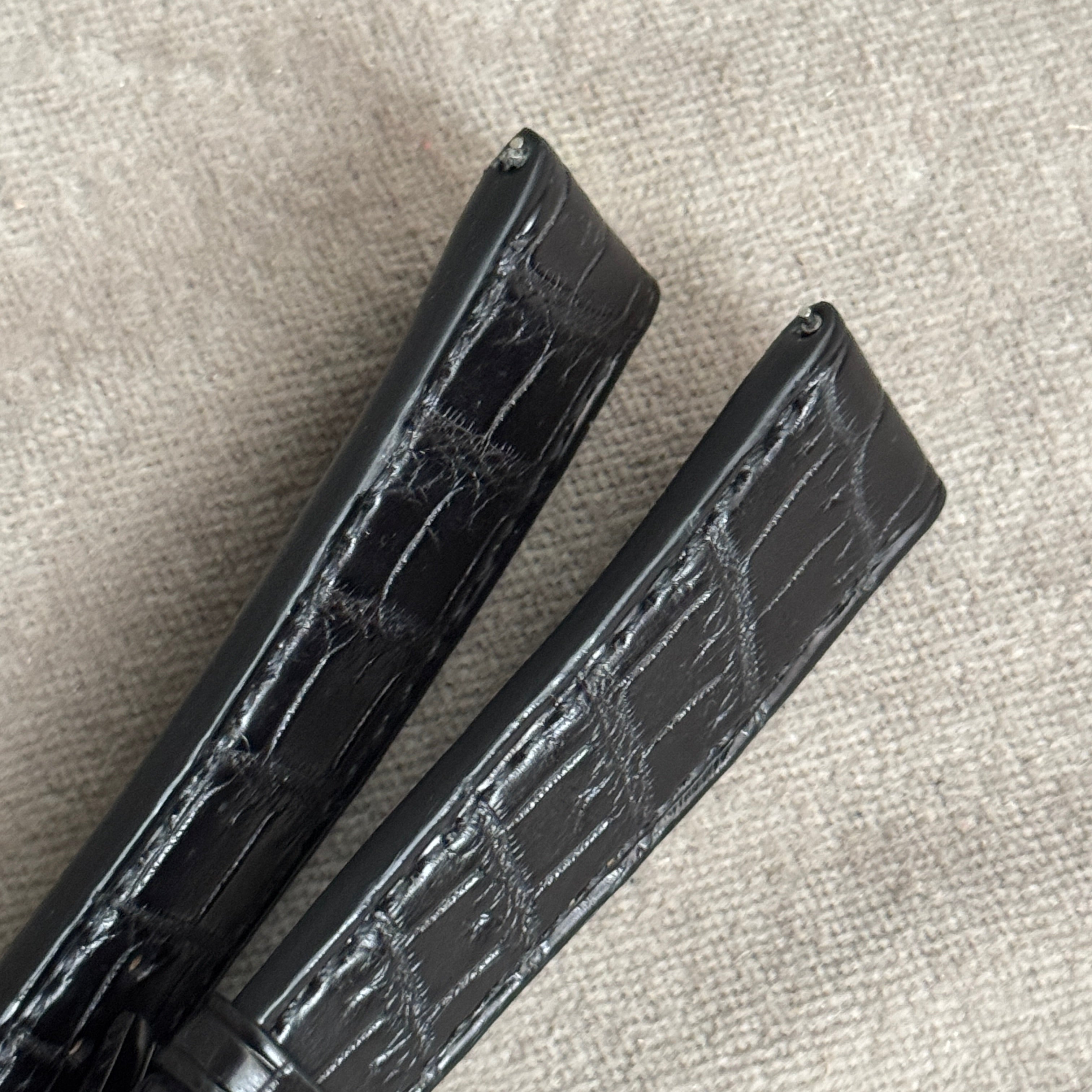 クロコダイル｜マットブラック｜Dバックル｜20-16mm – 松下庵