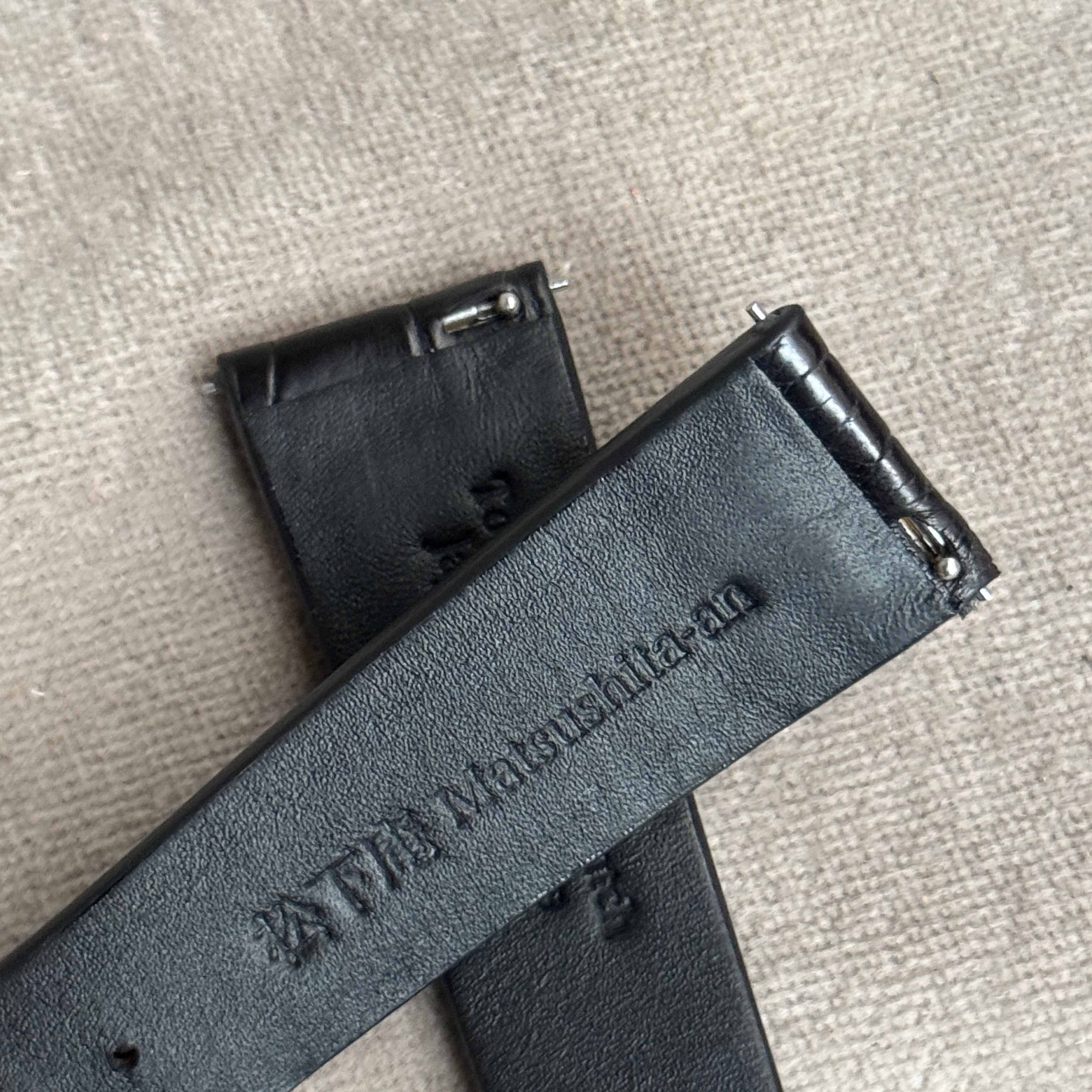 クロコダイル｜マットブラック｜Dバックル｜20-16mm – 松下庵