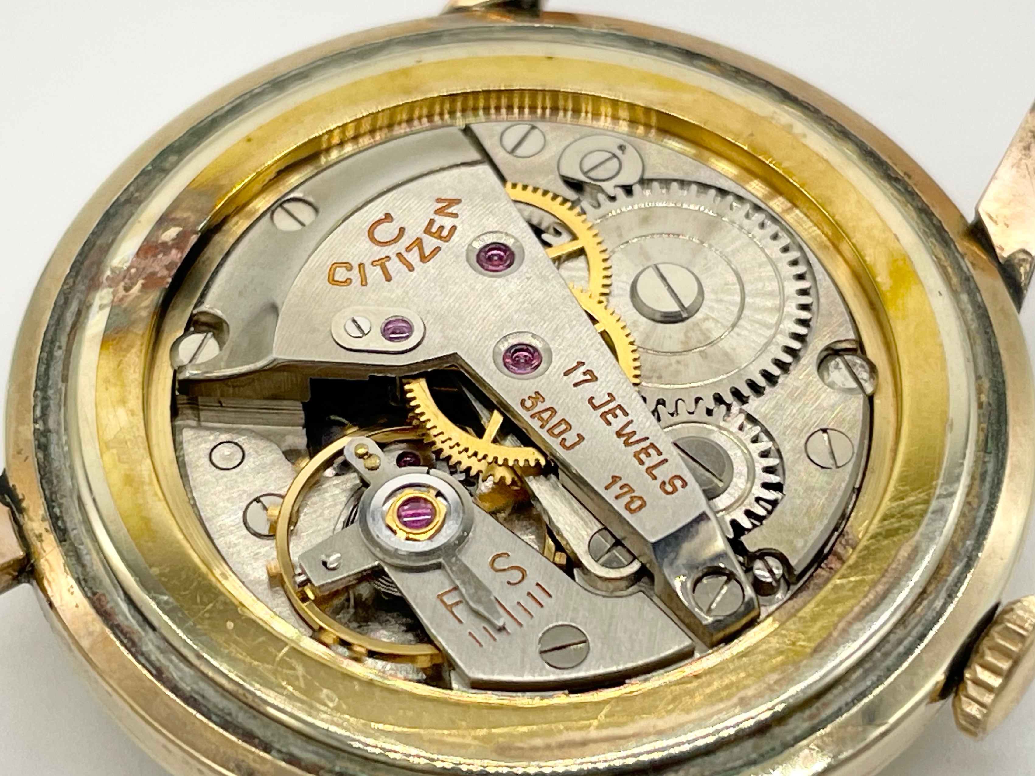 【時計/WATCH】シチズン Cマーク センターセコンド 手巻き Cal.3ADJ パラショック 1950年代製