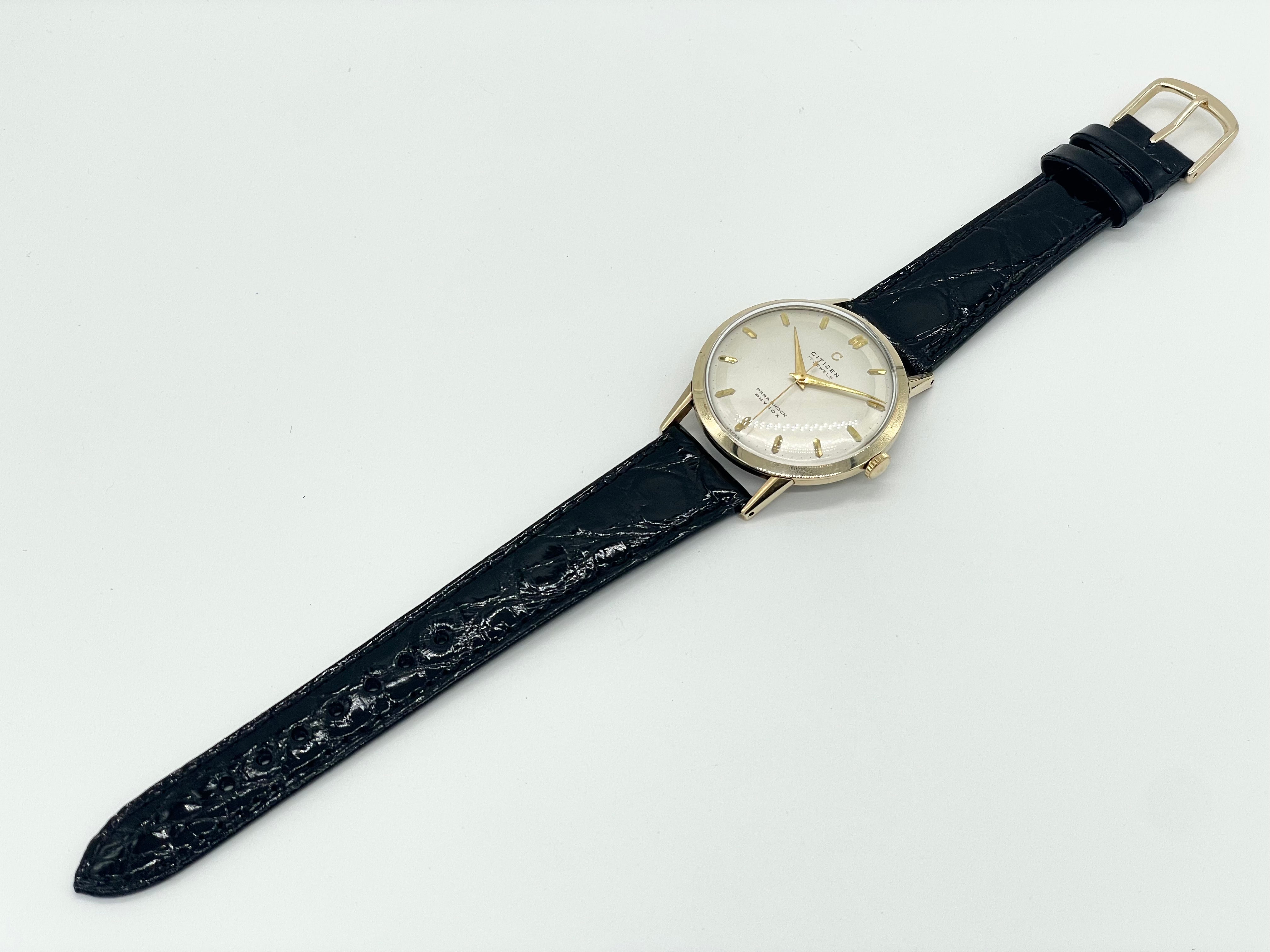【時計/WATCH】シチズン Cマーク センターセコンド 手巻き Cal.3ADJ パラショック 1950年代製