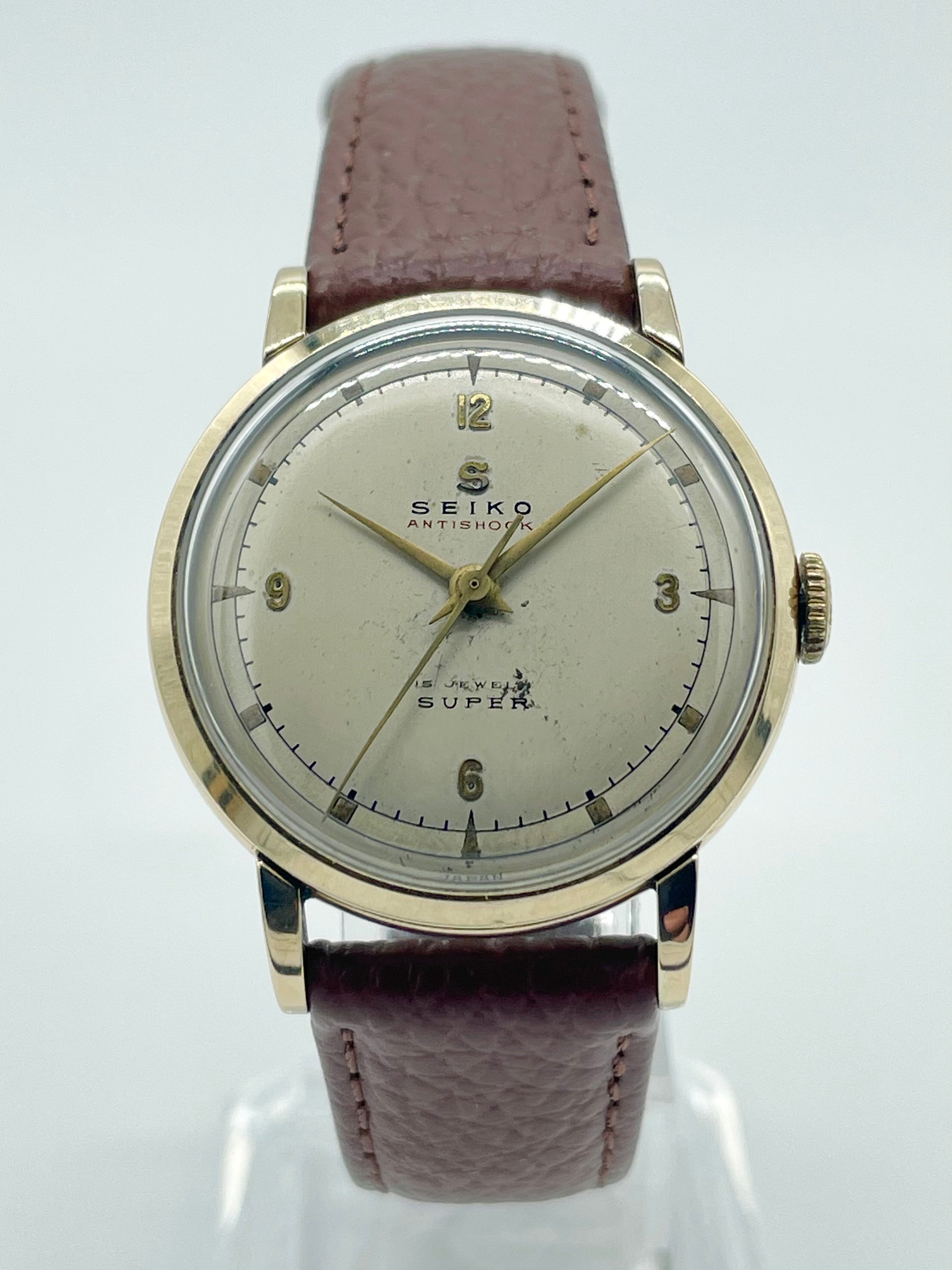精度良好】SEIKO Sマーク スモセコ 1954年製 ビンテージ手巻き時計 精度良好】SEIKO Sマーク スモセコ 1954年製 ビンテージ手巻き時計