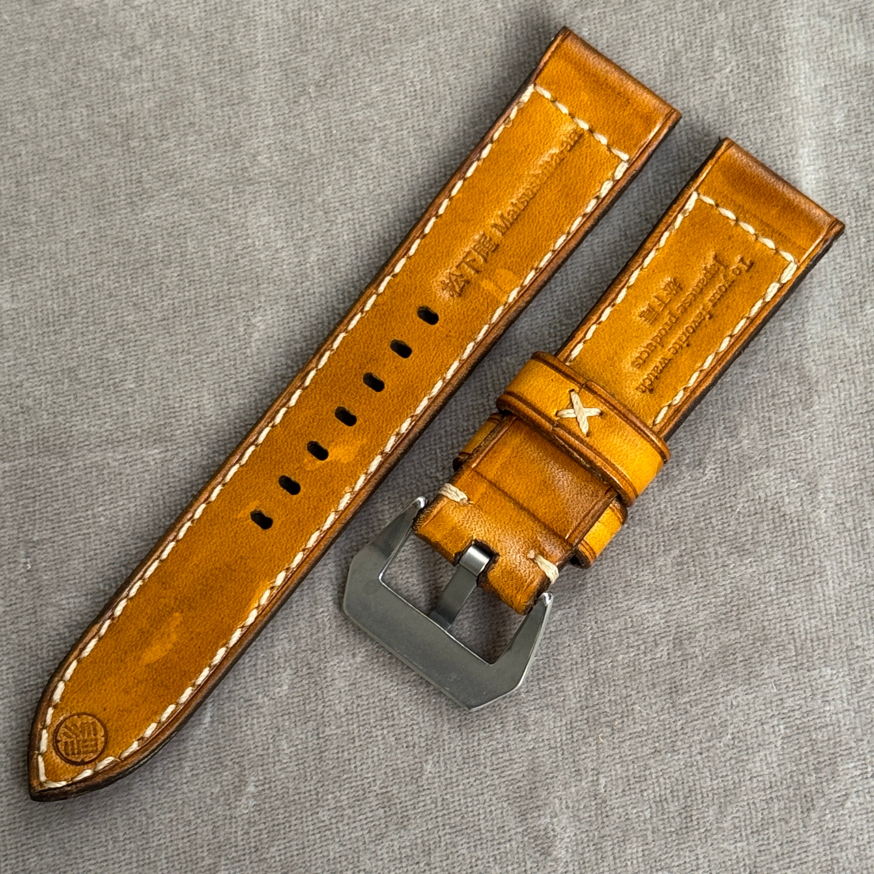 松下庵　M74ストラップ 24mm M74｜ワサビ｜パティーヌ仕上げ｜24mm – 松下庵