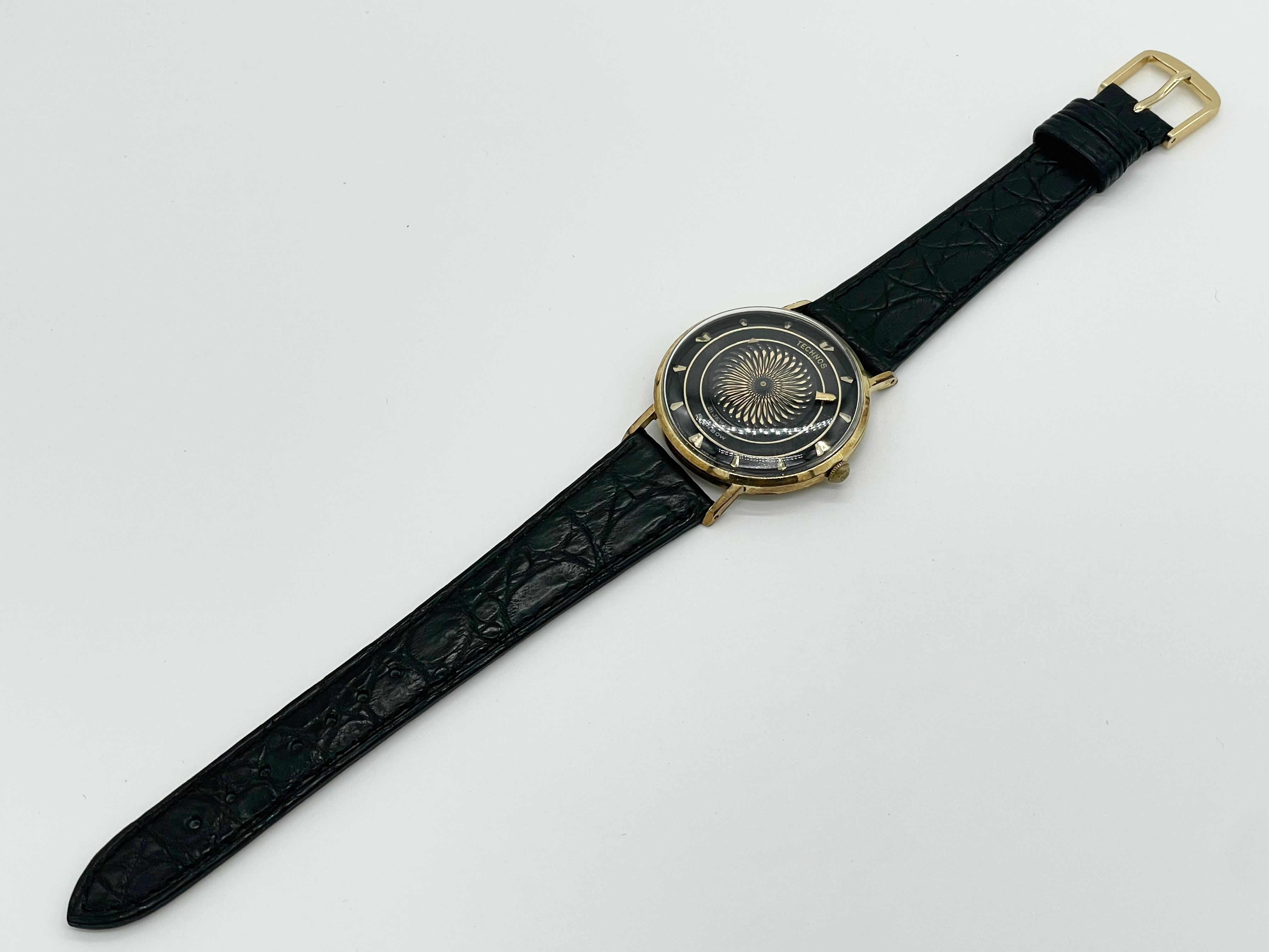 【時計/WATCH】テクノス レインボー 万華鏡文字盤 手巻き Cal.ETA2398 1960年代製