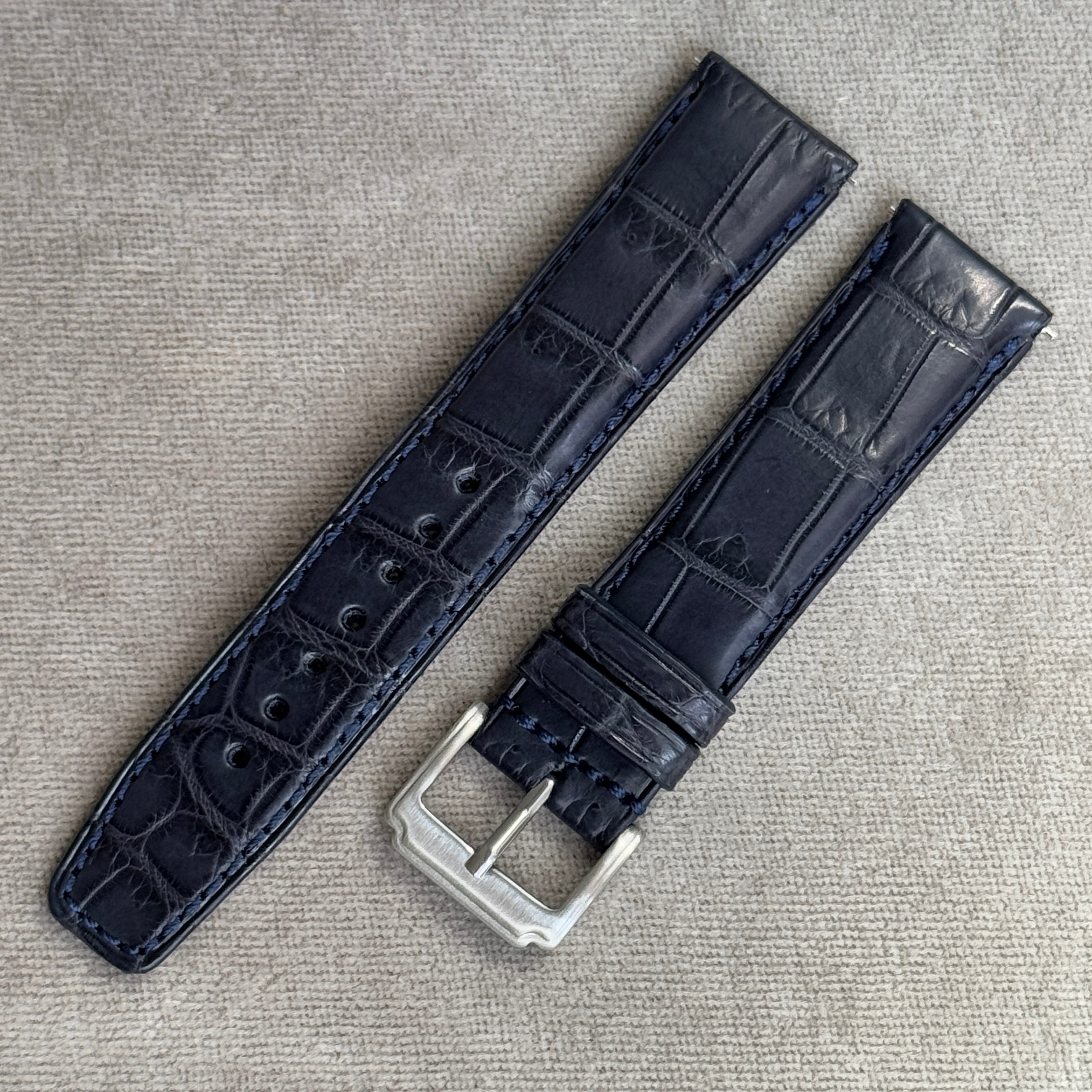 クロコダイル｜マットネイビー｜20-18mm – 松下庵