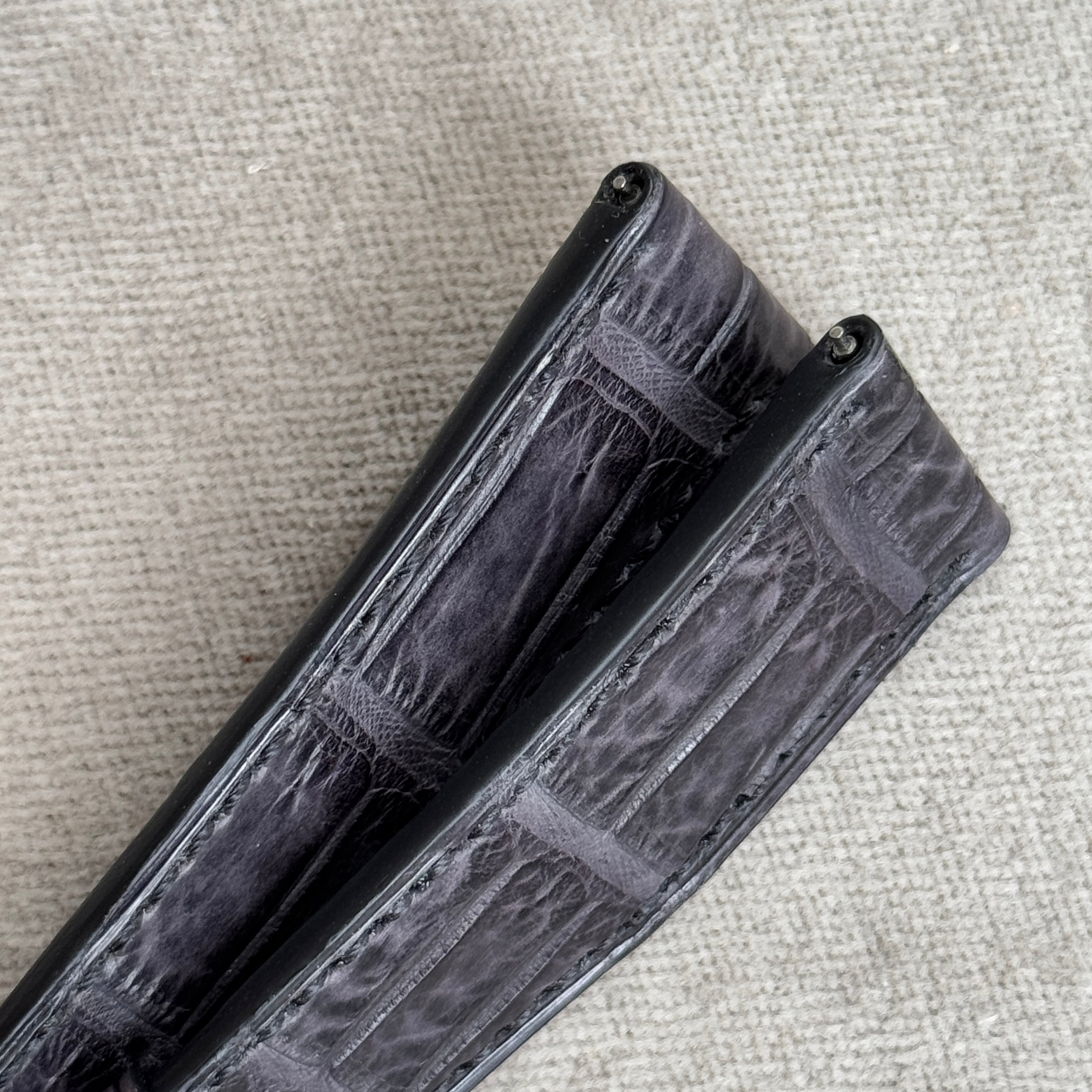 クロコダイル｜マットチャコールグレー｜無双仕上げ｜20-16mm – 松下庵