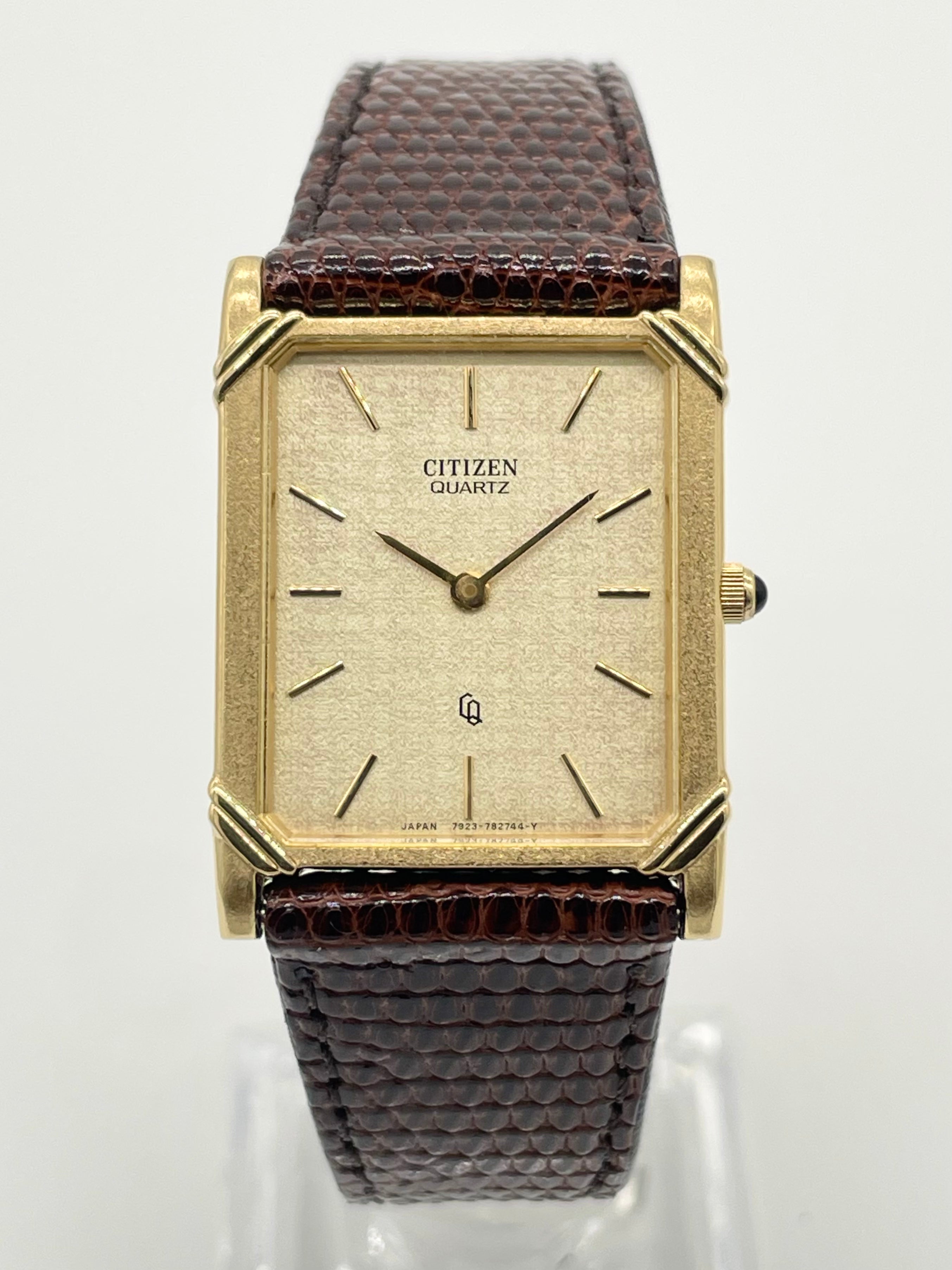 80年代 アンティーク CITIZEN クォーツ 腕時計ベルトは合皮です ...
