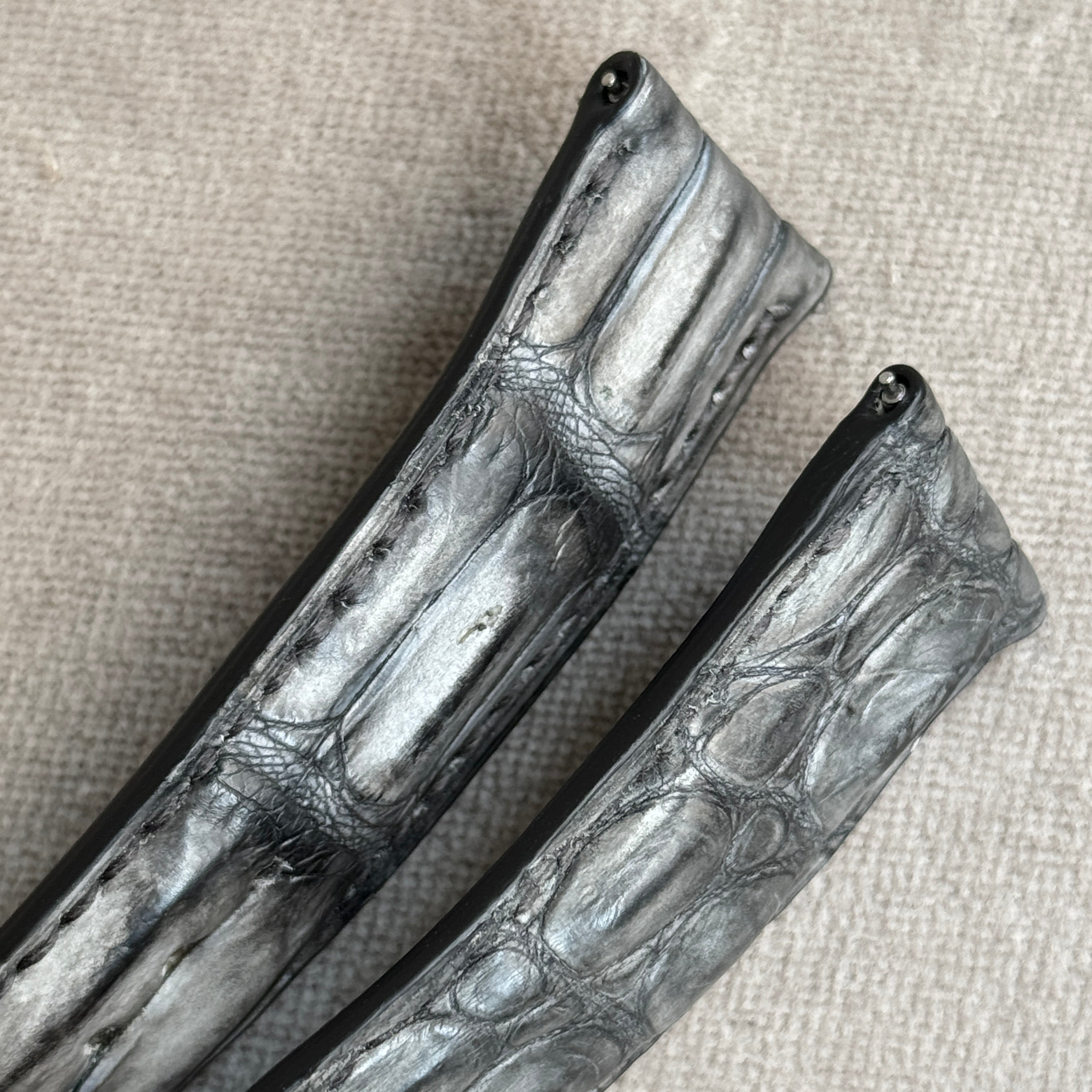 クロコダイル｜墨染｜背ワニ ホーンバック｜20-16mm – 松下庵