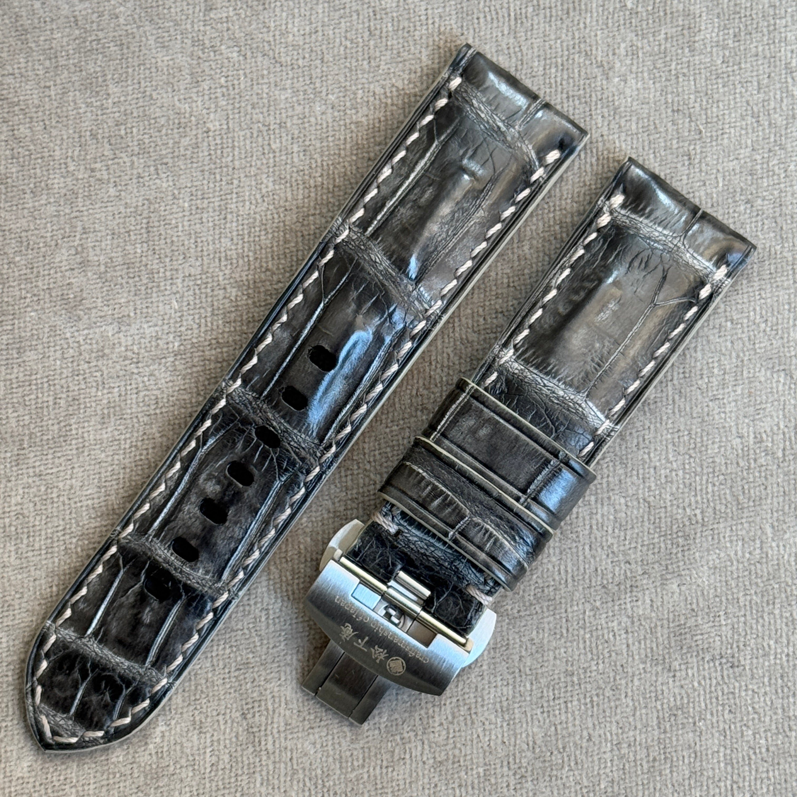 クロコダイル｜墨染｜コブカスタム｜PAM型 Dバックル仕様｜24-22mm