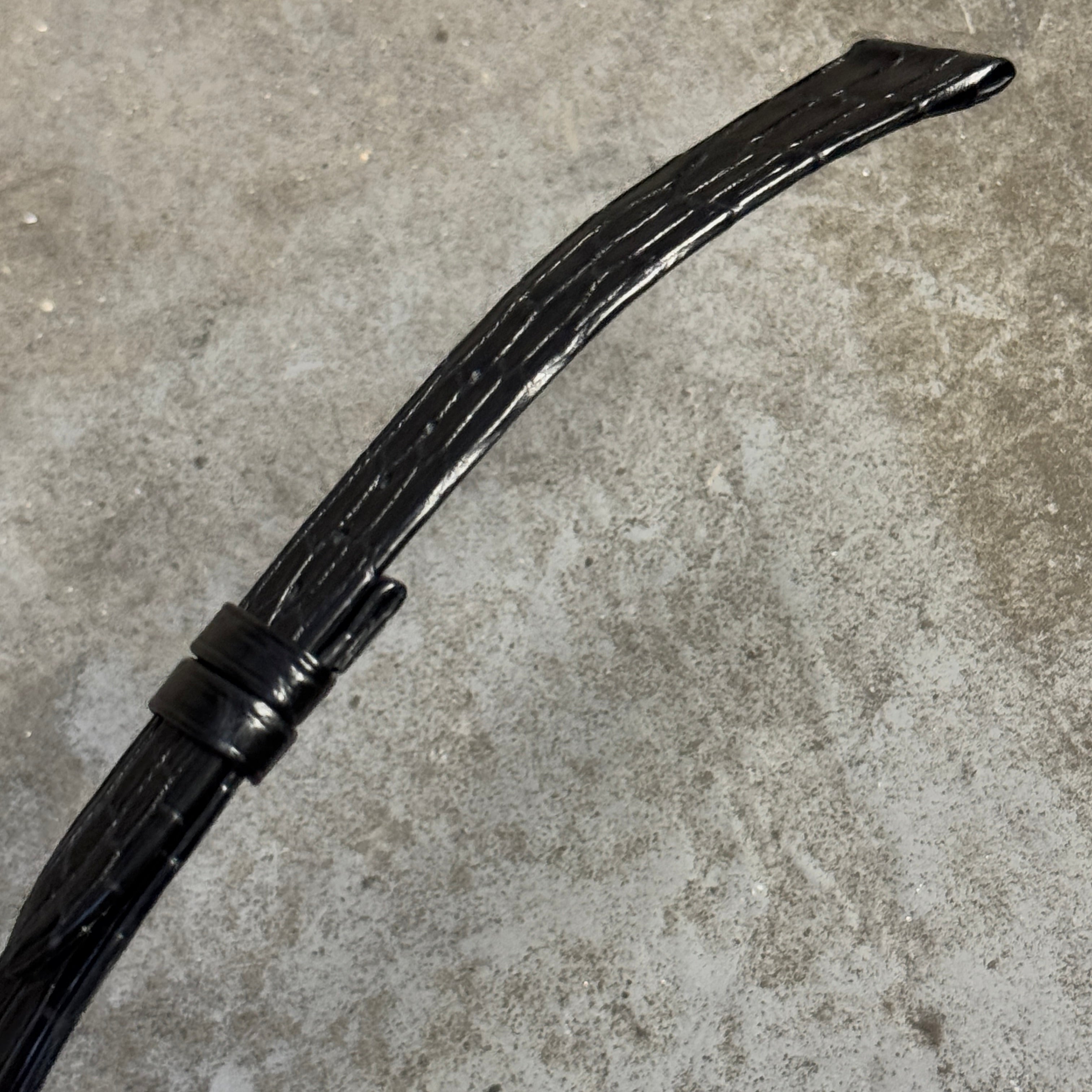 クロコダイル｜マットブラック｜薄型フラット｜ヘリ返し｜18-14mm – 松下庵