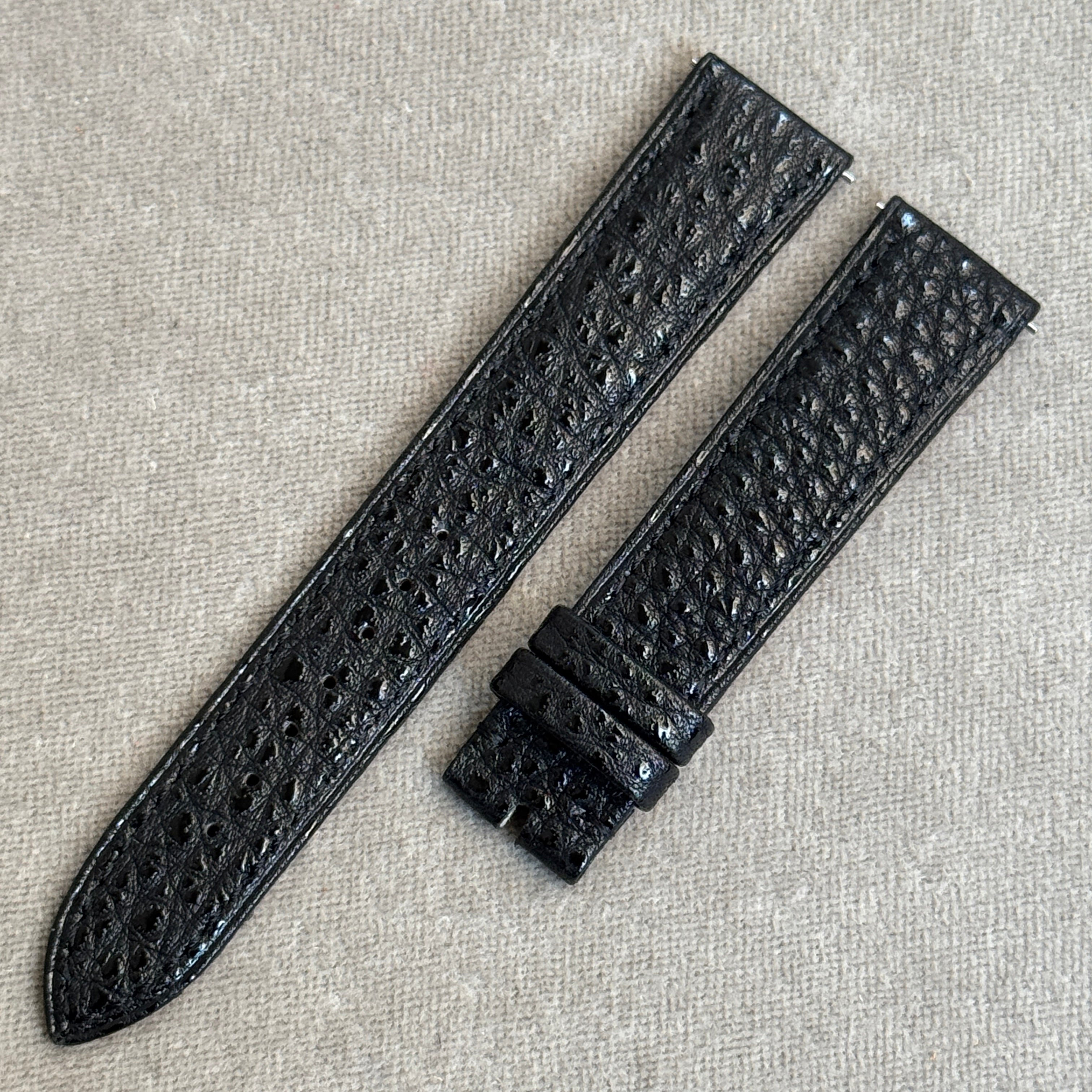 黒桟革 極｜フラット形状｜ブラック – 松下庵