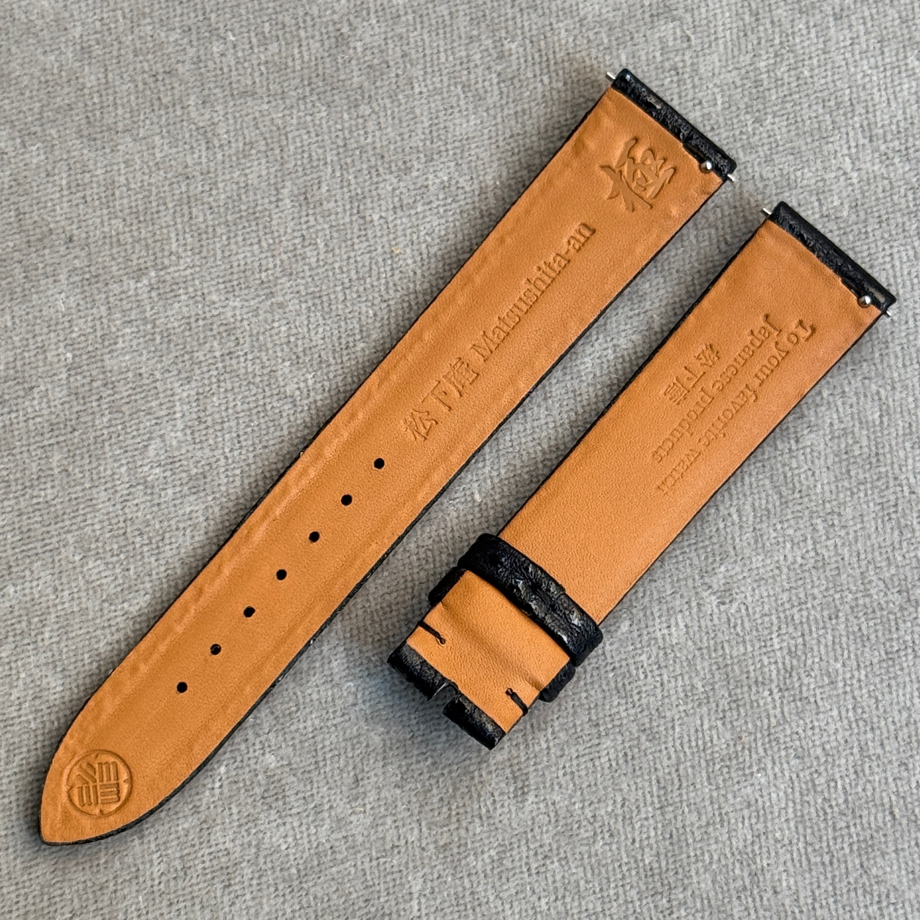 黒桟革 極｜フラット形状｜ブラック – 松下庵