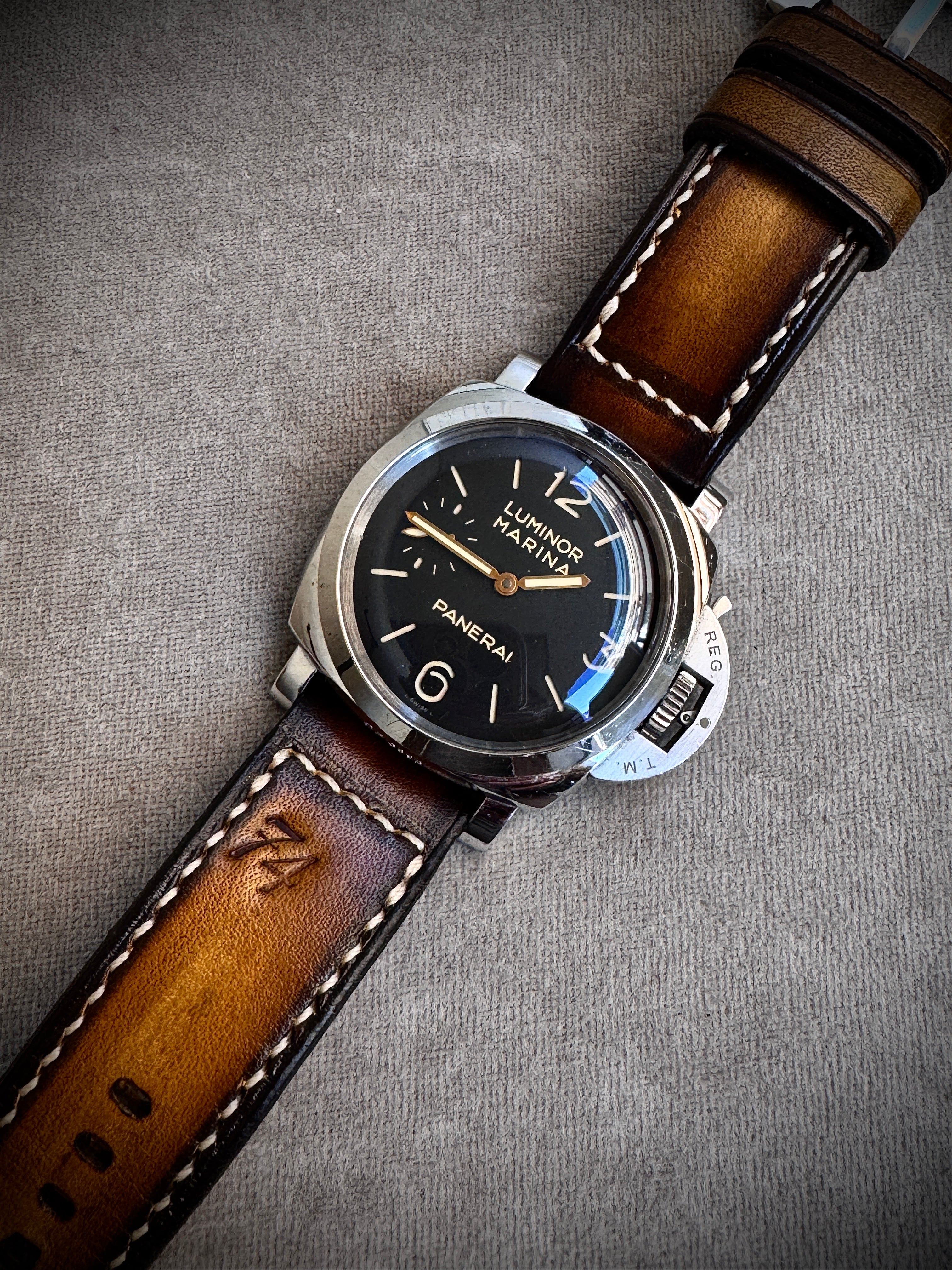 松下庵　パネライ　ルミノール　M74ストラップ Extra Brown 24mm 松下庵 パネライ ルミノール M74ストラップ Extra Brown 24mm - メルカリ